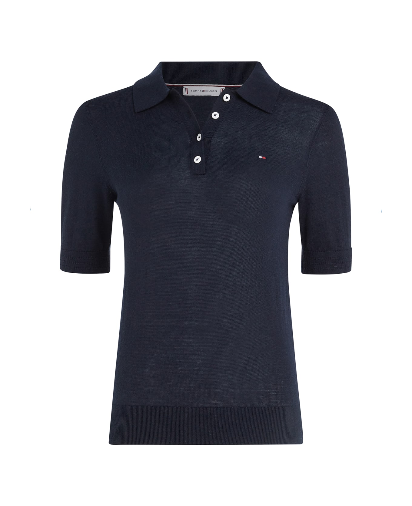 Tommy Hilfiger Short-sleeved Polo Shirt With Mini Logo - DESERT SKY