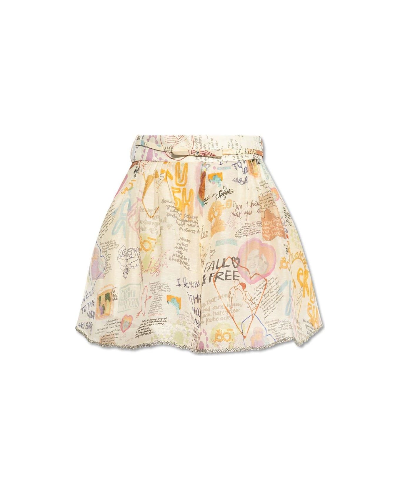 Crush Belted Tuck Skorts