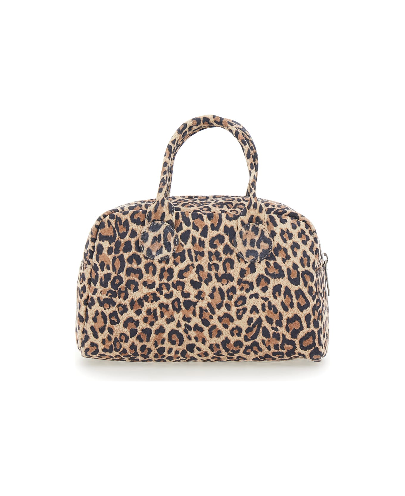 Marge Sherwood Brown Handbag With All-over Leopard Motif And Brushed Effect In Leather Woman - Brown