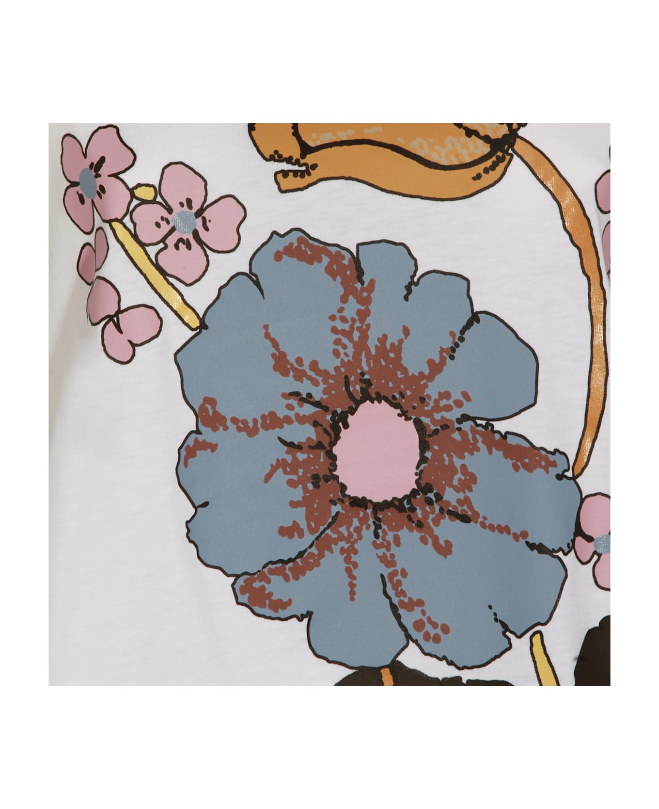 Marni Lily White Cotton T-shirt - Lily white