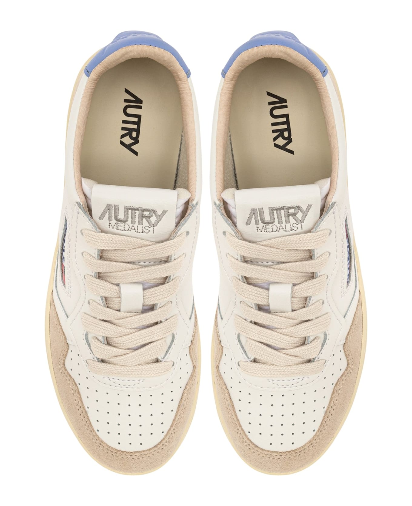 Autry Medalist Low Leat Suede Wht Drblue - Wht Drblue