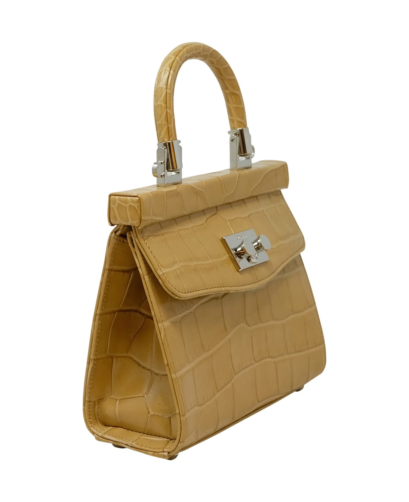 Rodo Sahara Croco Leather Paris Handbag - SAHARA
