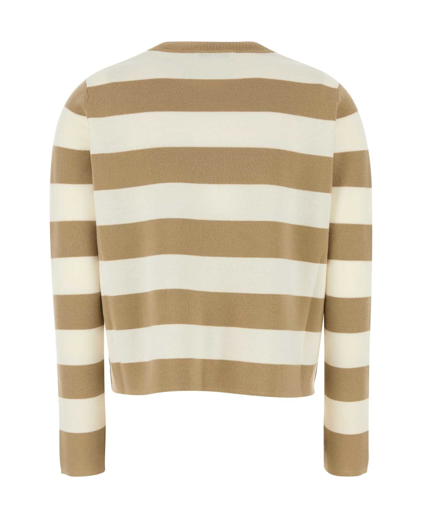 Max Mara Embroidered Wool Viterbo Sweater - SABBIA