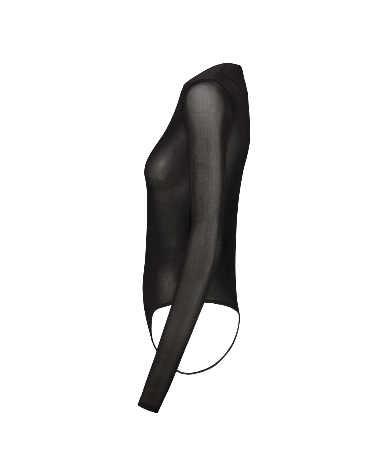 WARDROBE.NYC Sheer Bodysuit - Blk Black