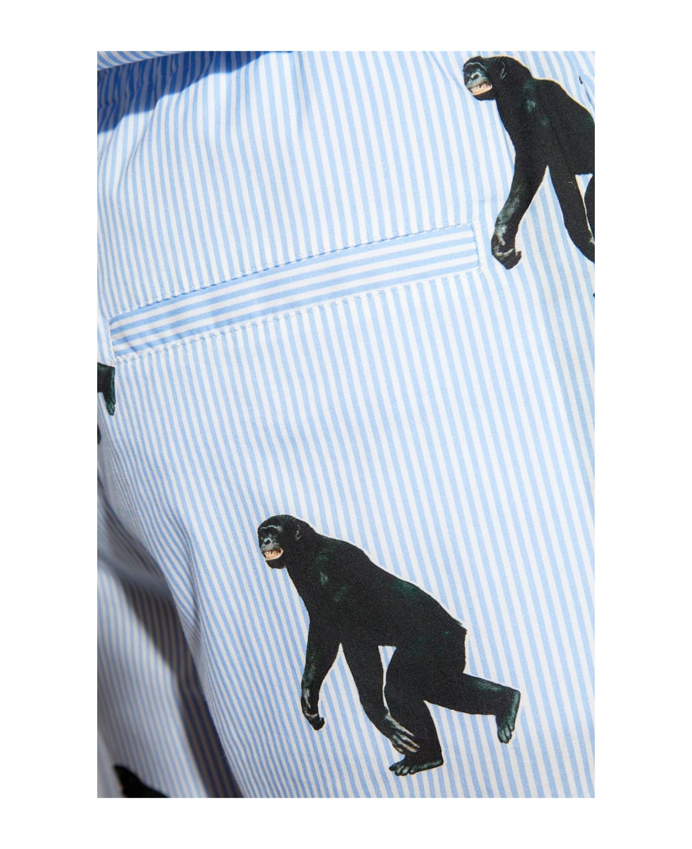 Moschino Animal Printed Shorts - BLUE/WHITE