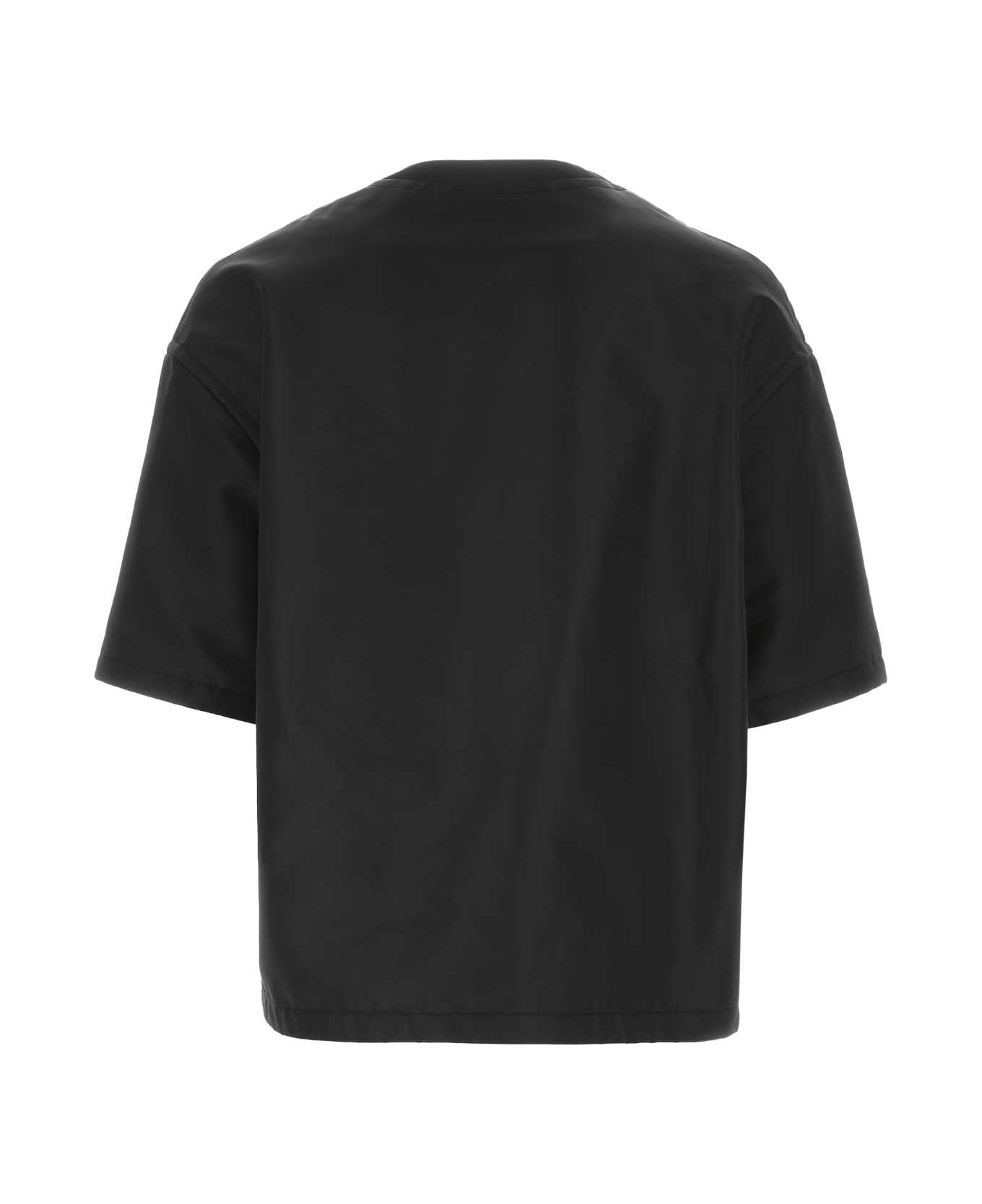 Valentino Garavani Black Nylon Oversize Shirt - 0NO