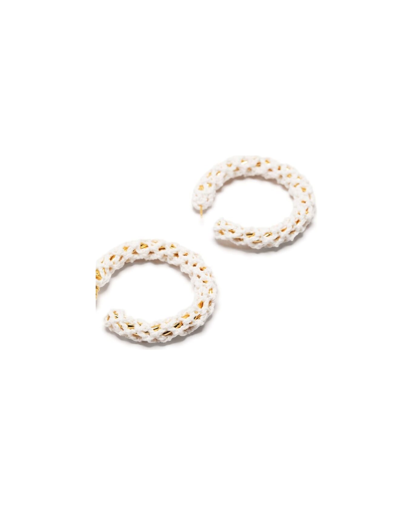 Recto Earrings - GOLD/WHITE