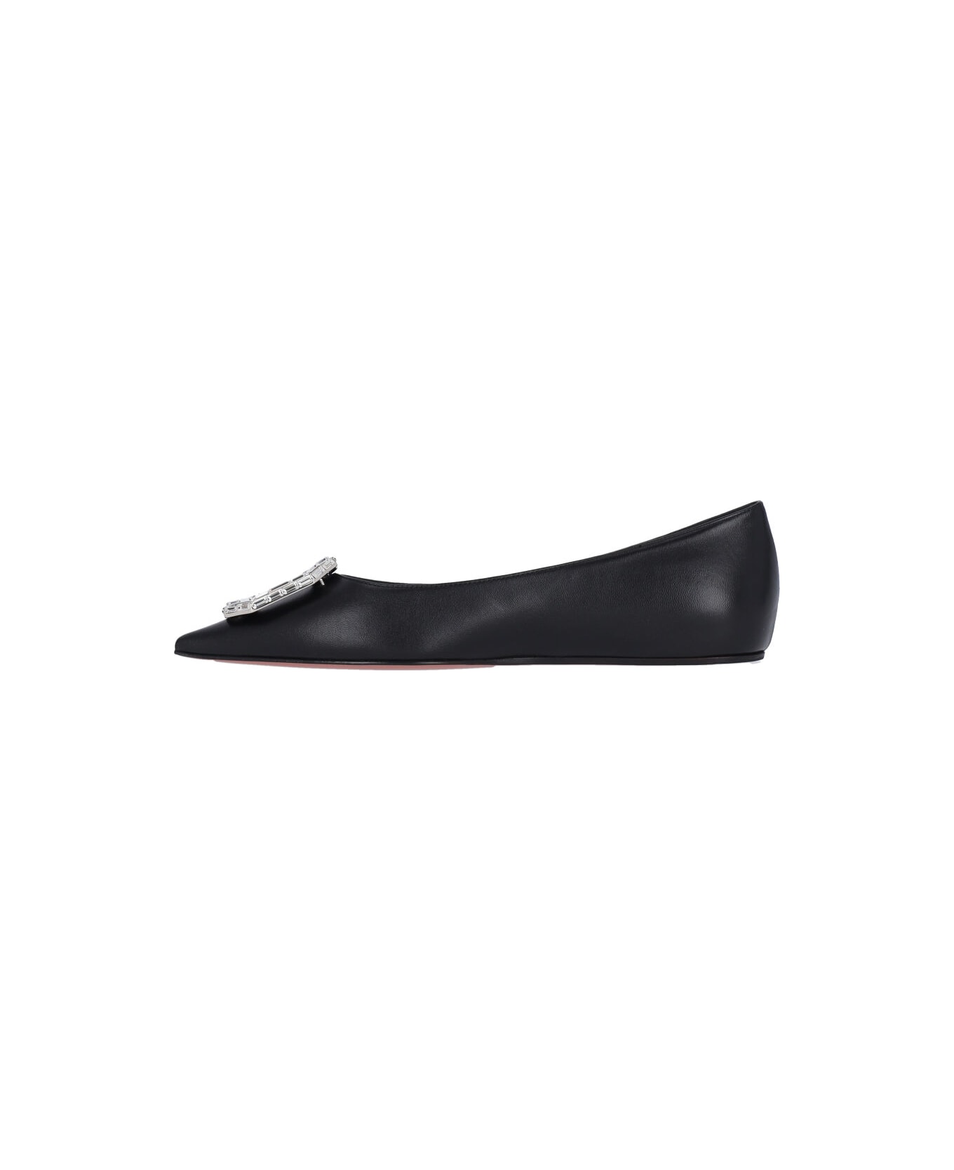 Amina Muaddi 'camelia' Ballet Flats - Black  