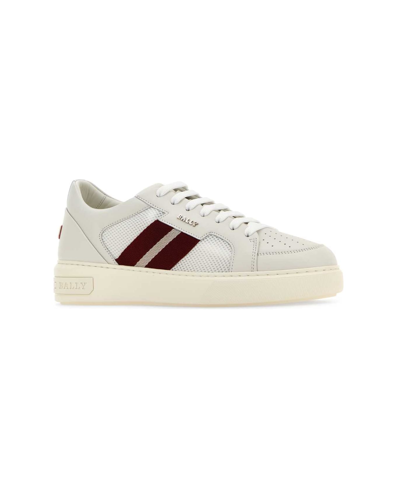 Bally White Leather And Fabric Melys Sneakers - 0300WHITE