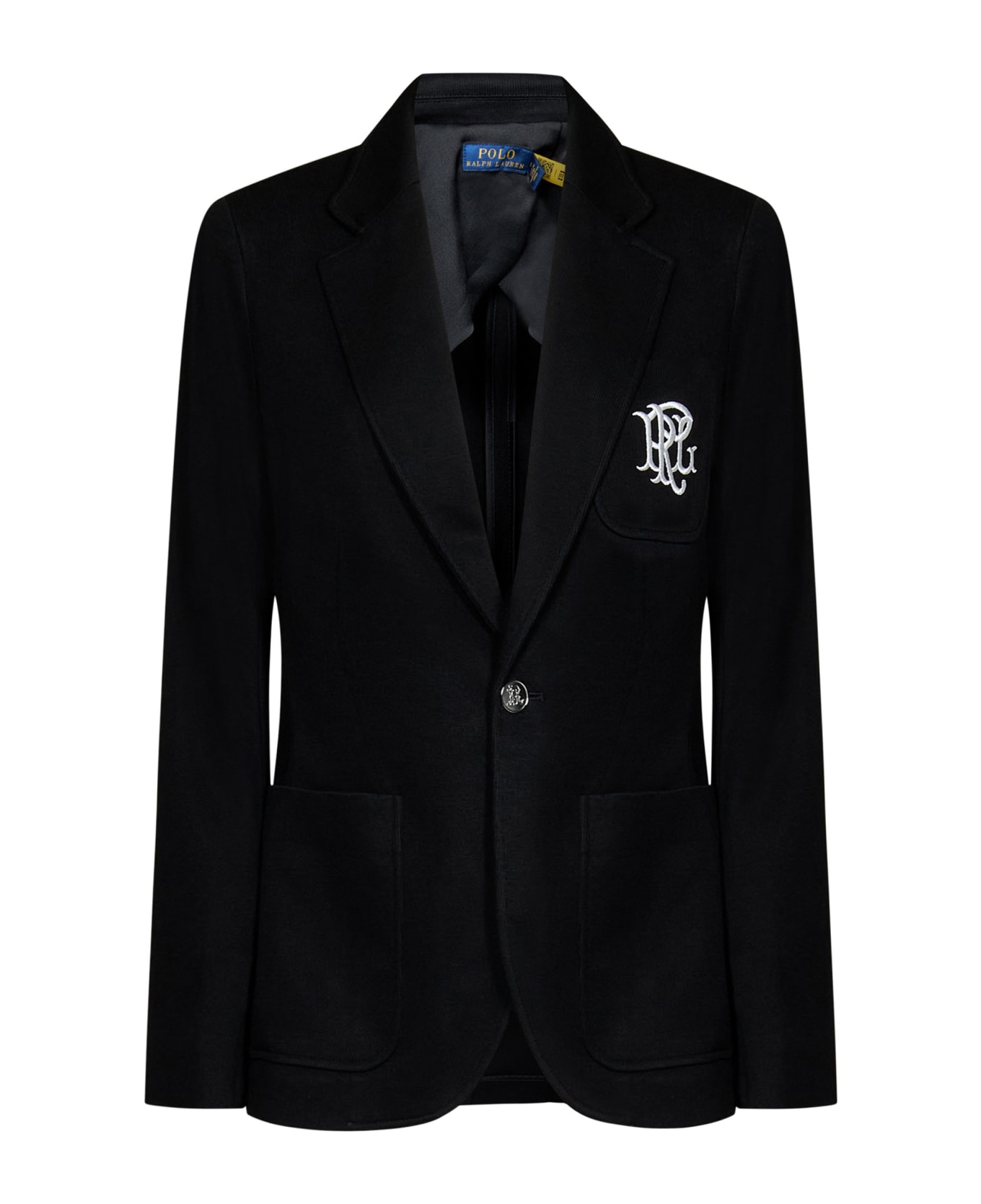 Polo Ralph Lauren Knitted Cotton Blazer - Nero