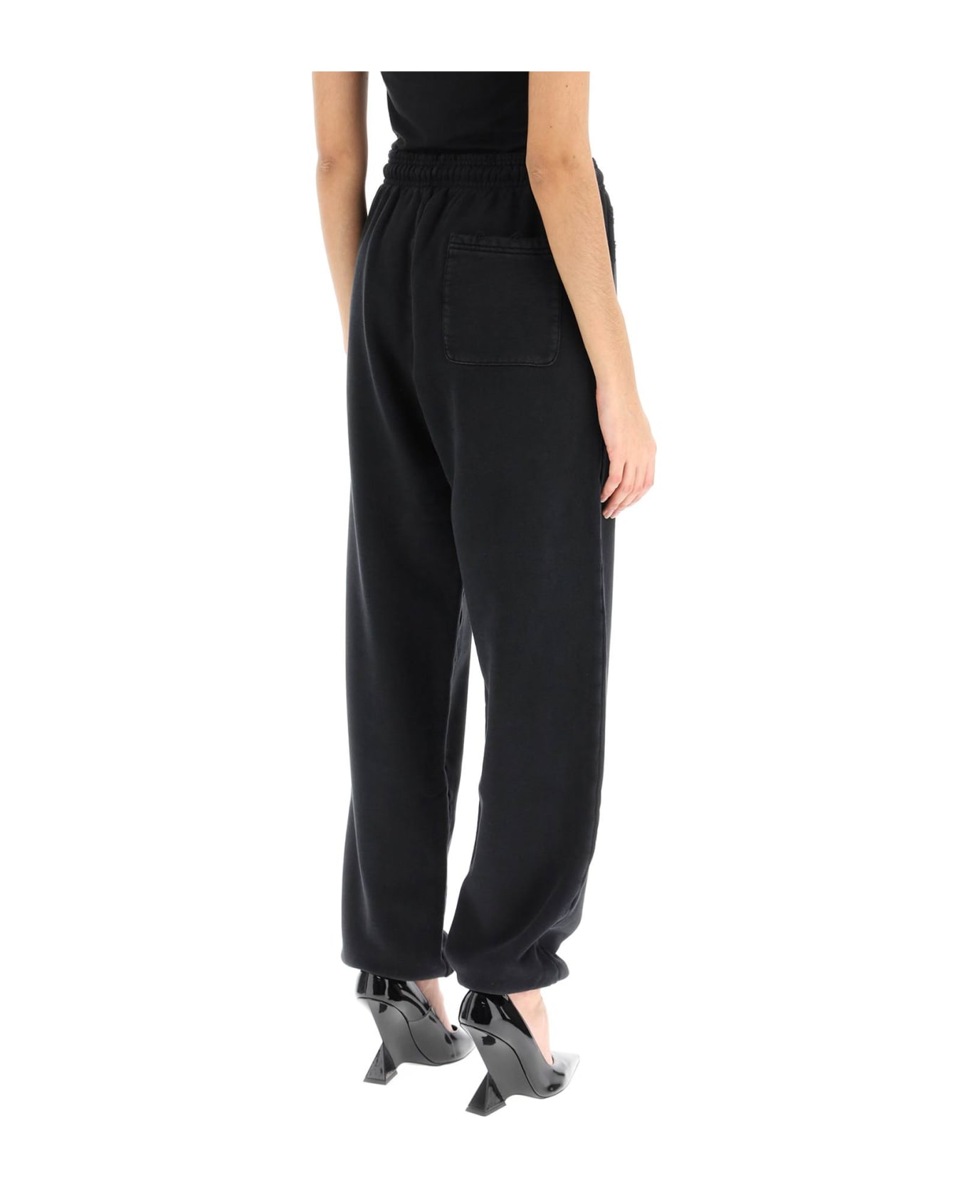 Versace Jogging Pants With Logo - BLACK WHITE (Black) スウェットパンツ