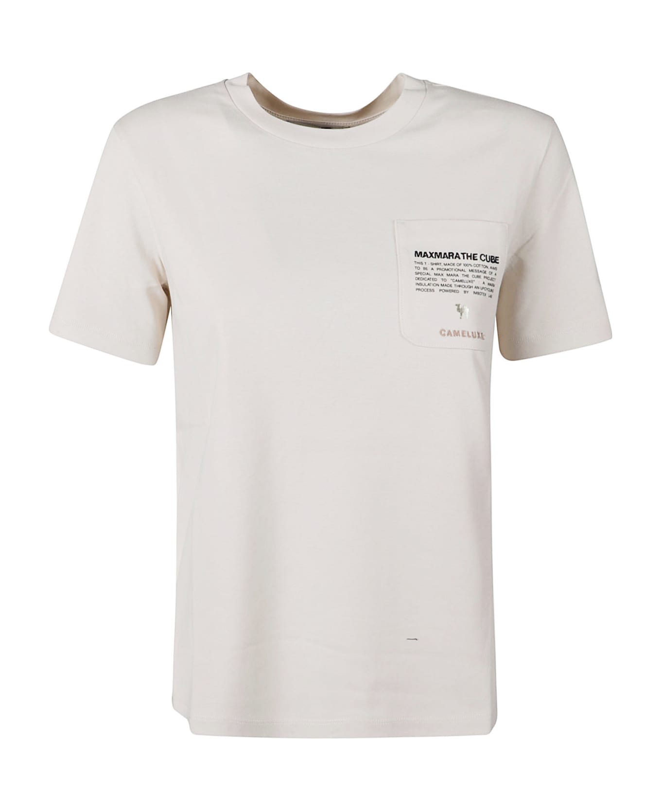 'S Max Mara Crewneck Short-sleeved T-shirt - Bianco Tシャツ