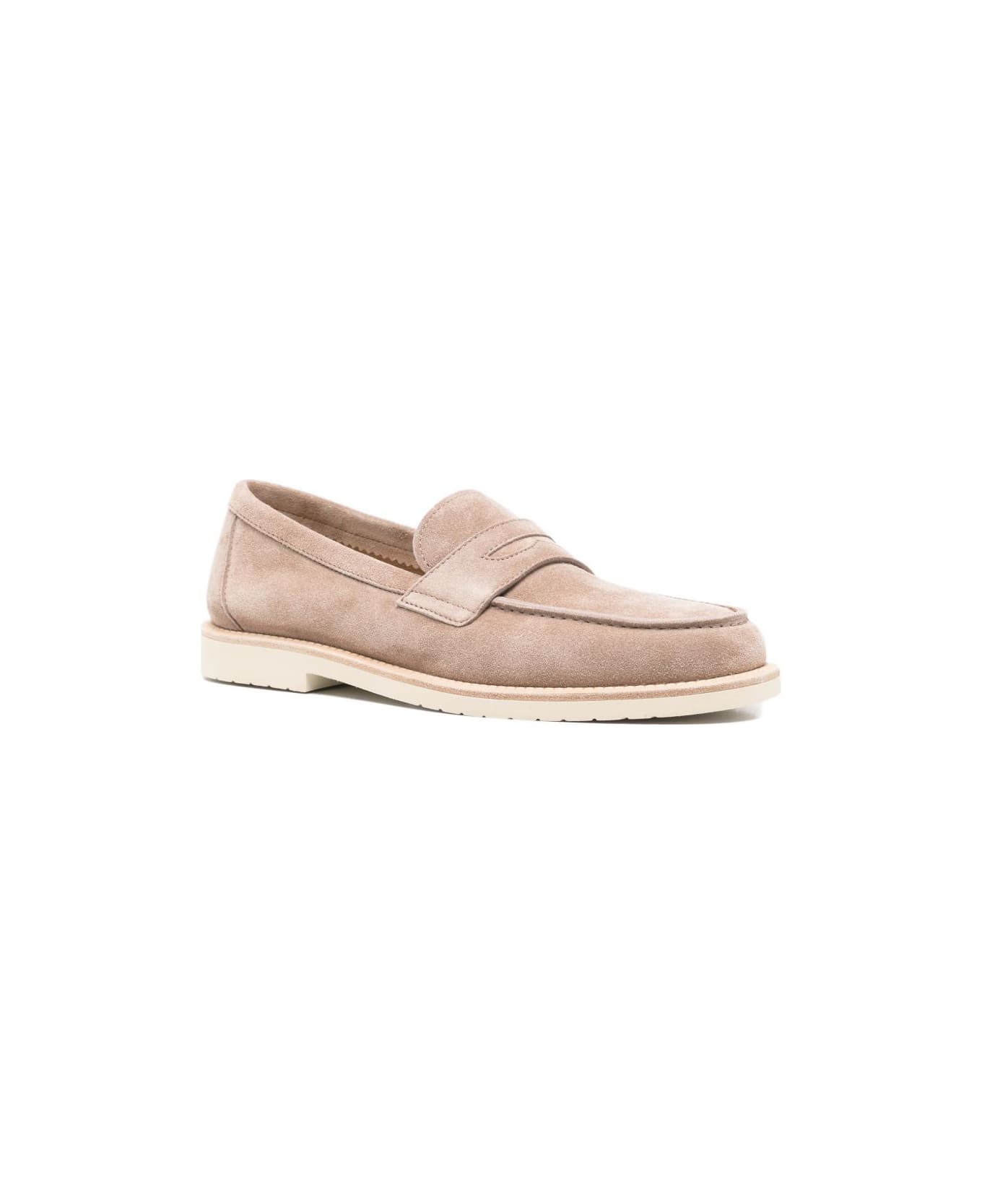 Brunello Cucinelli Leather Sneakers - Beige