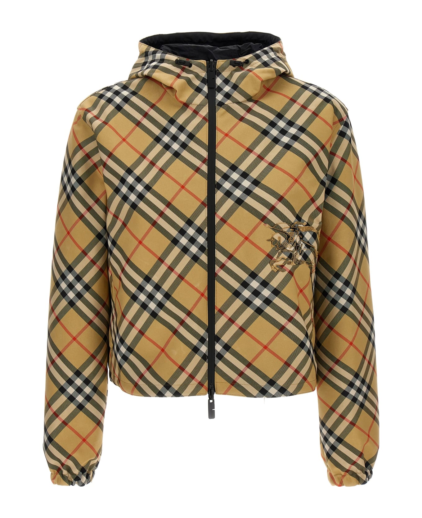 Burberry Cropped Check Reversible Jacket - Beige
