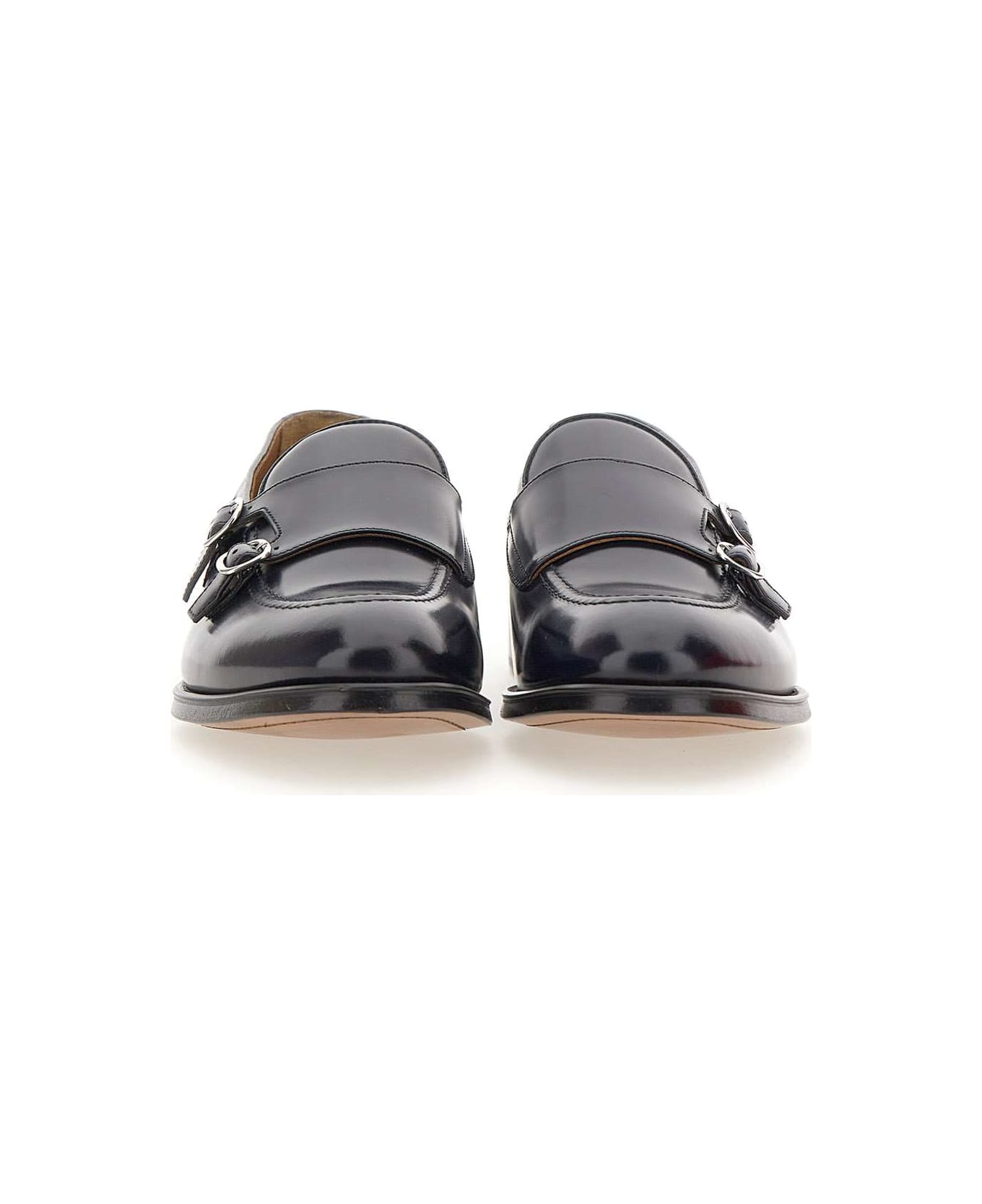 Doucal's Leather Moccasins - BLACK