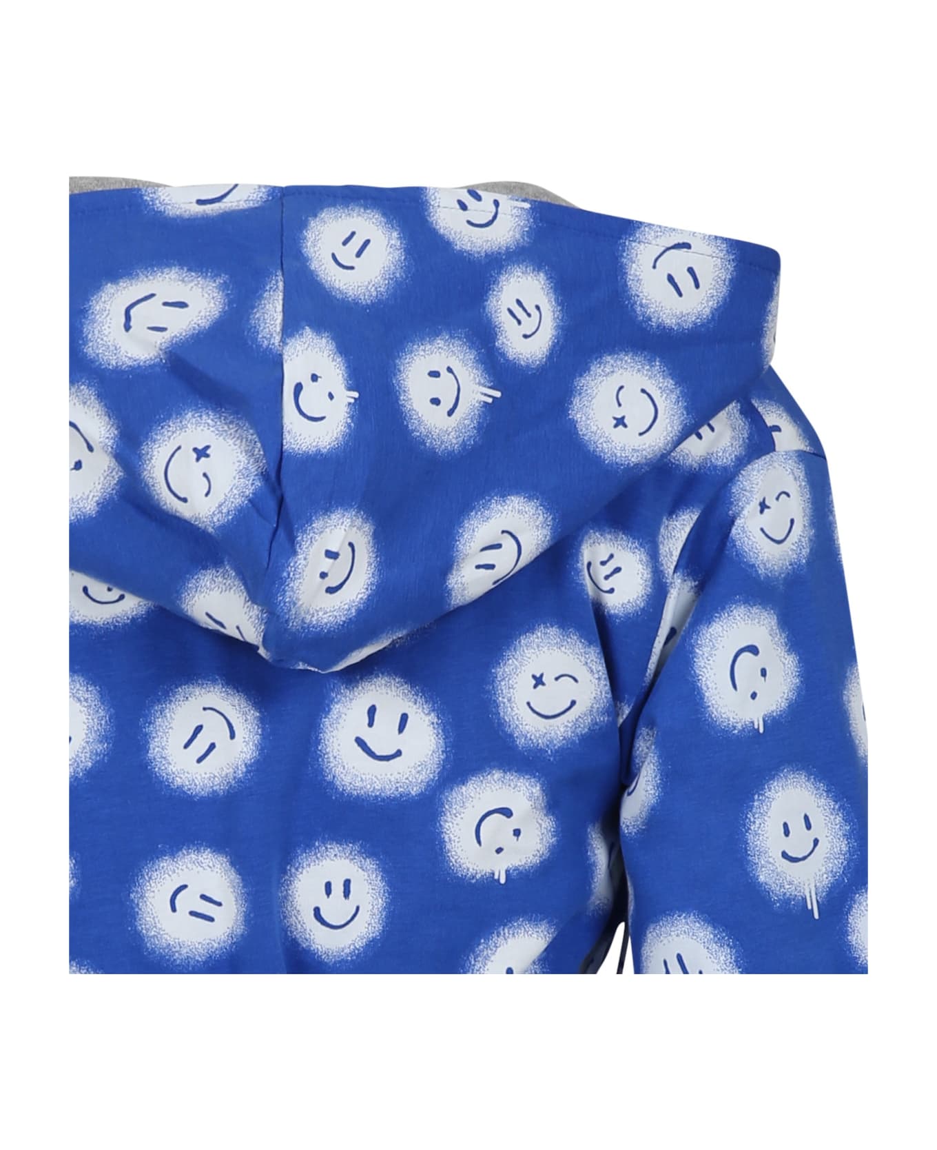 Molo Blue Dressing Gown For Kids With Smiley - Blue