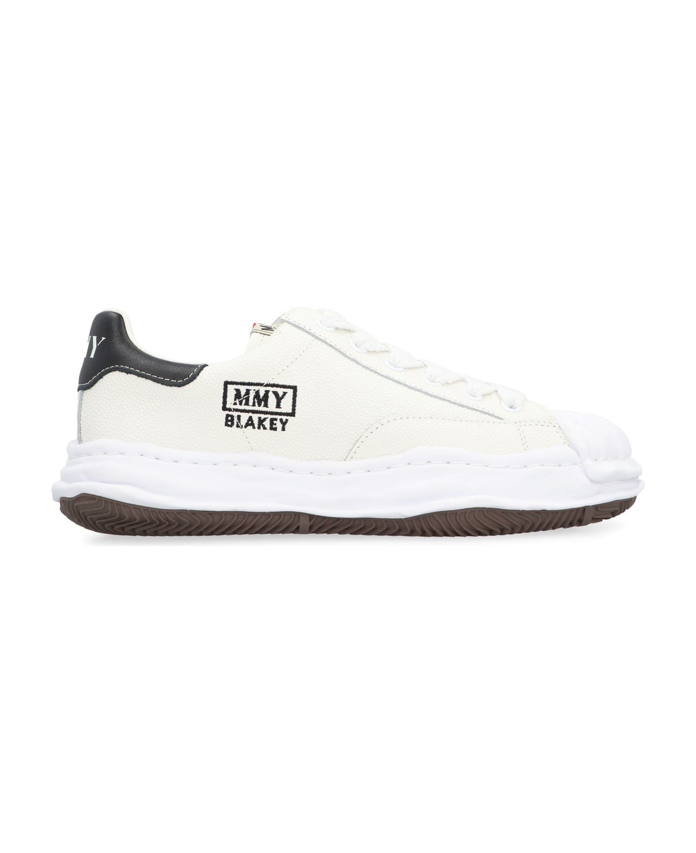 Mihara Yasuhiro Blakey Leather Low-top Sneakers - White