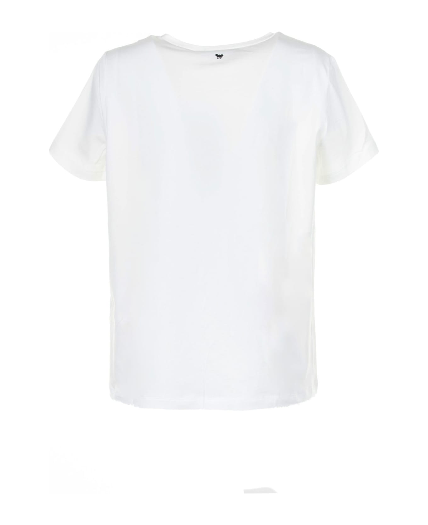 Weekend Max Mara White Cotton T-shirt - BIANCO Tシャツ