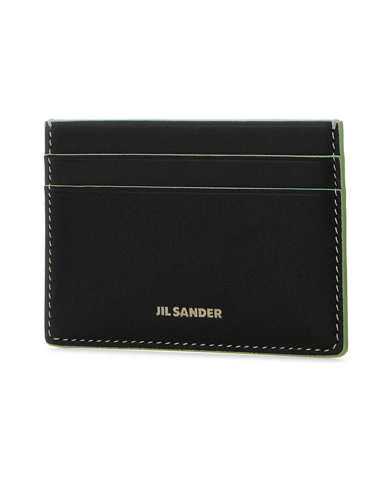 Jil Sander Black Leather Card Holder - Black