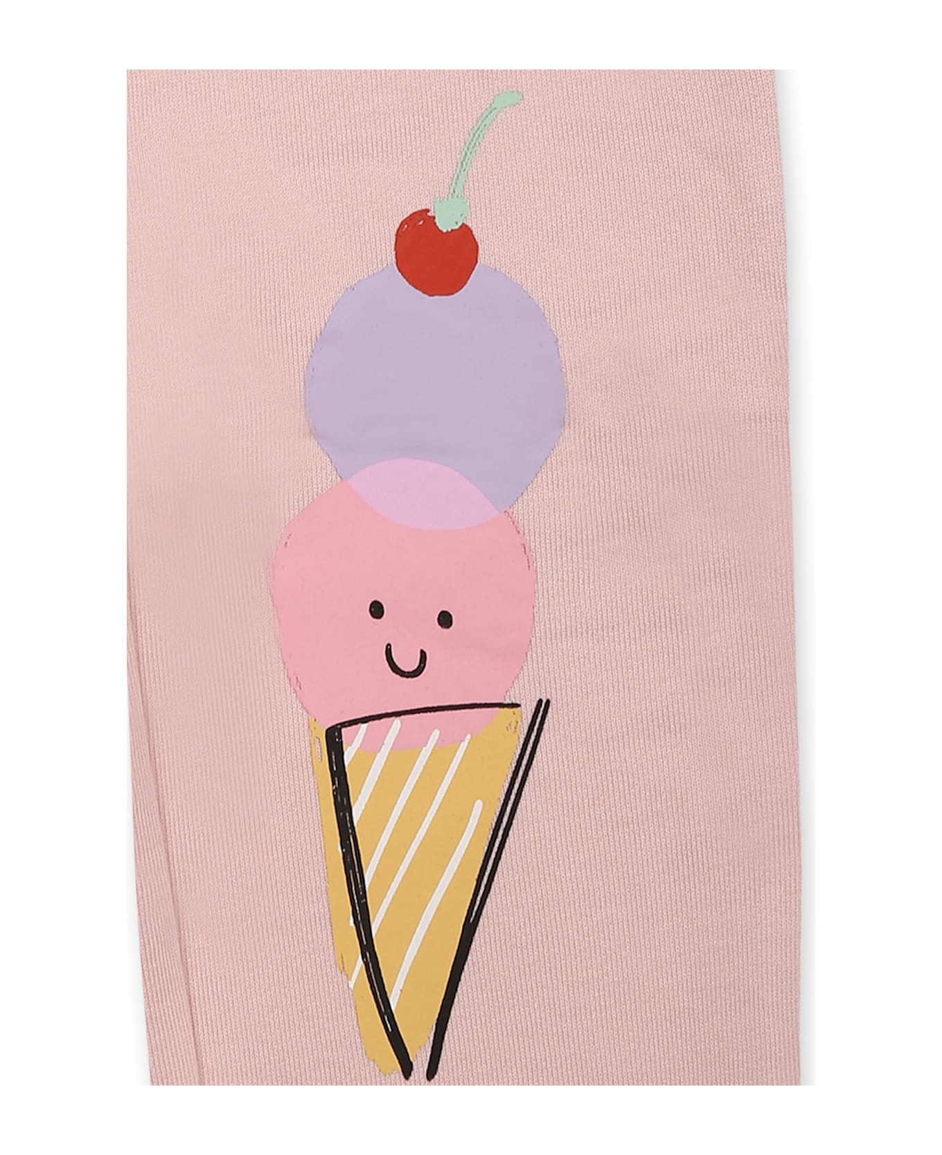 Stella McCartney Kids Pink Trousers For Baby Girl With Ice Cream - Pink