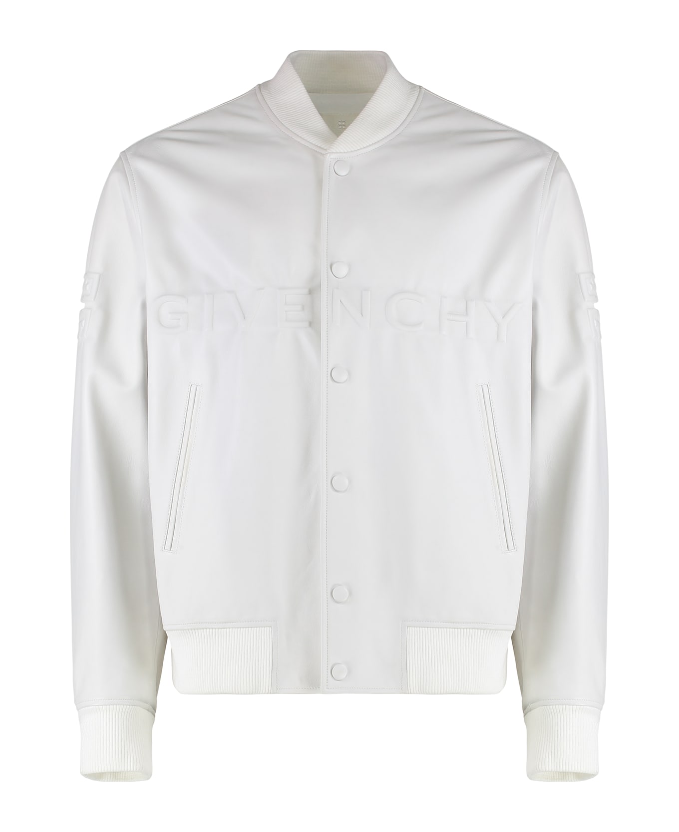 Givenchy Lambskin Bomber Jacket - White