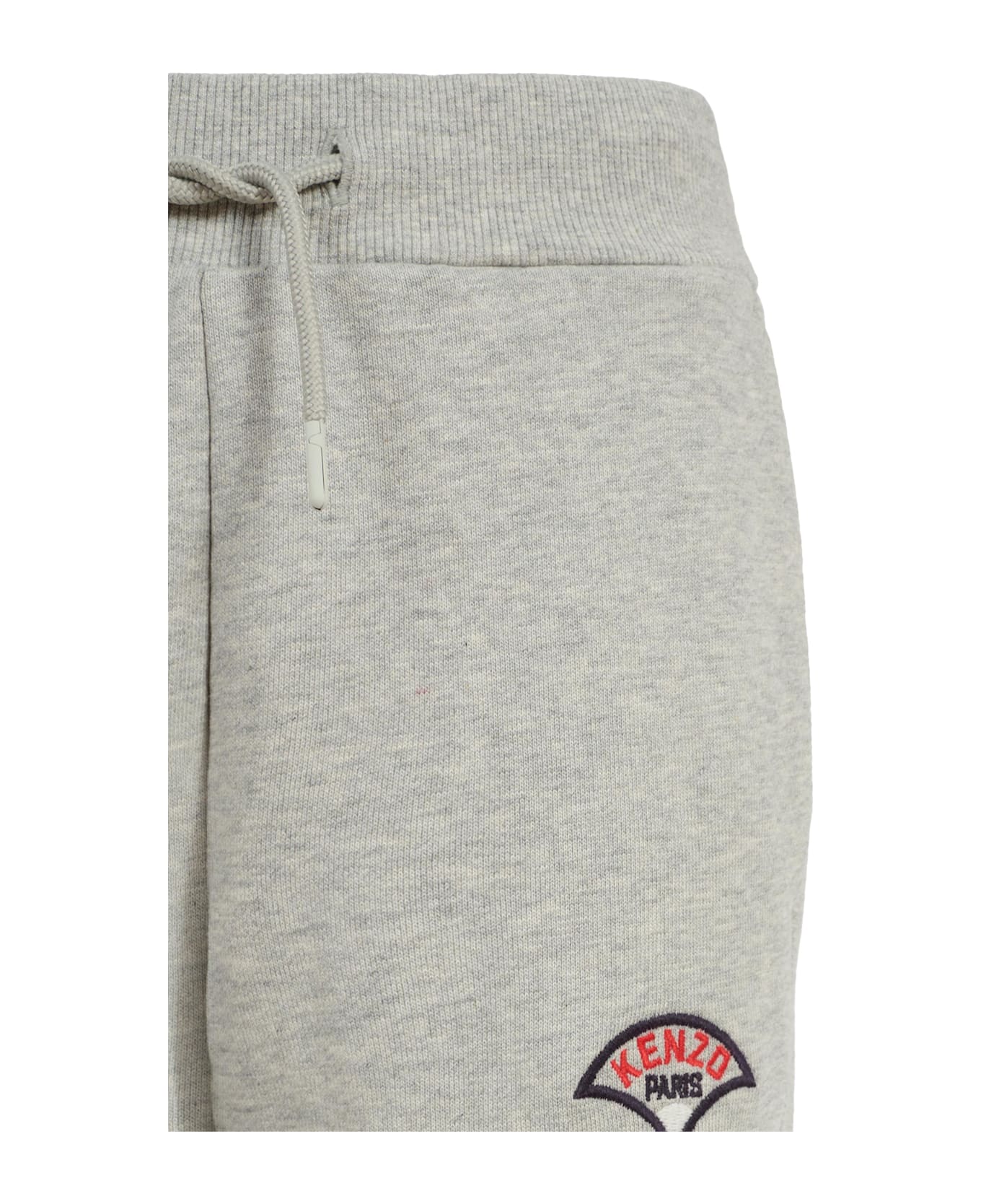 Kenzo Kids Grey Trousers For Girl With Logo - Grey