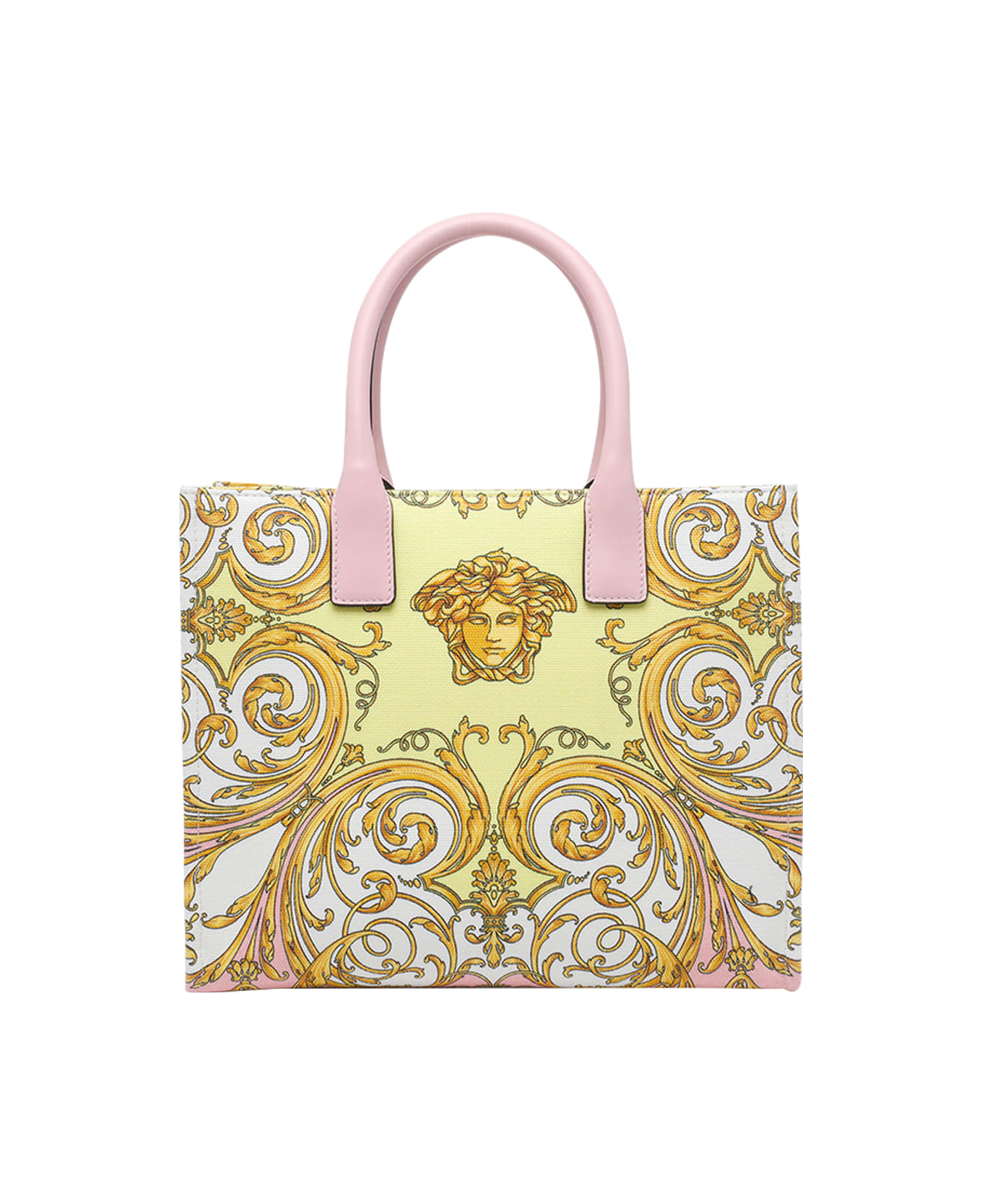 Versace Small La Medusa Printed Shopping Bag - Pink