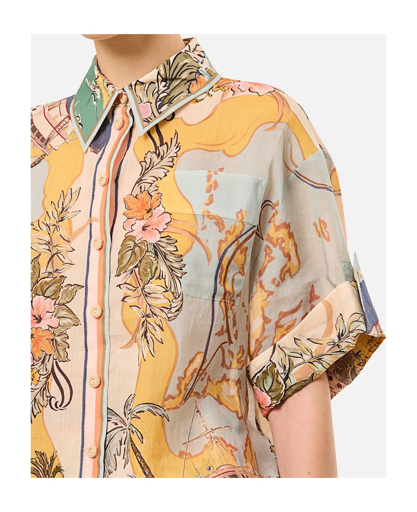 Zimmermann Tallow Relaxed Shirt - MultiColour