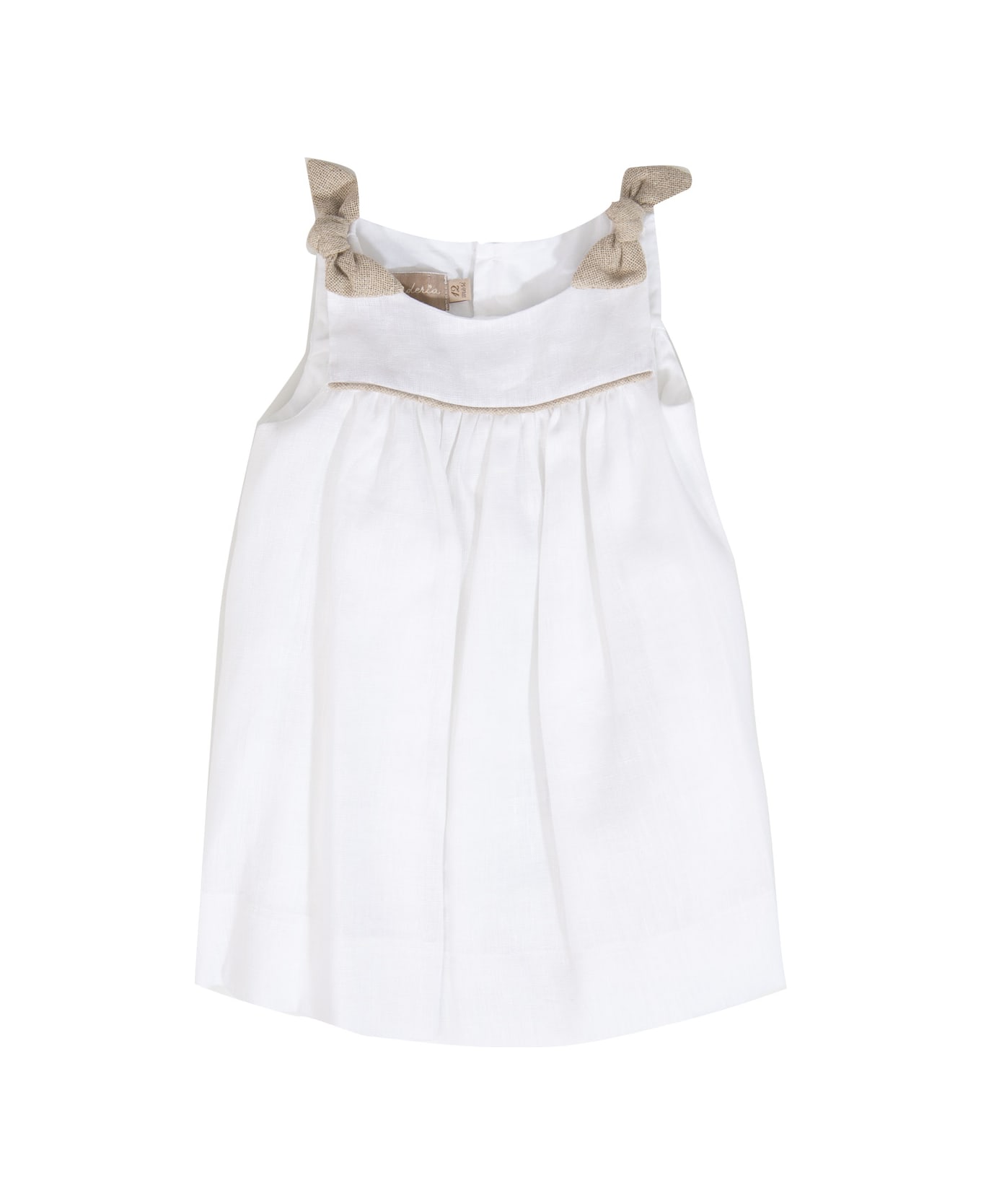 La stupenderia Linen Dress - White