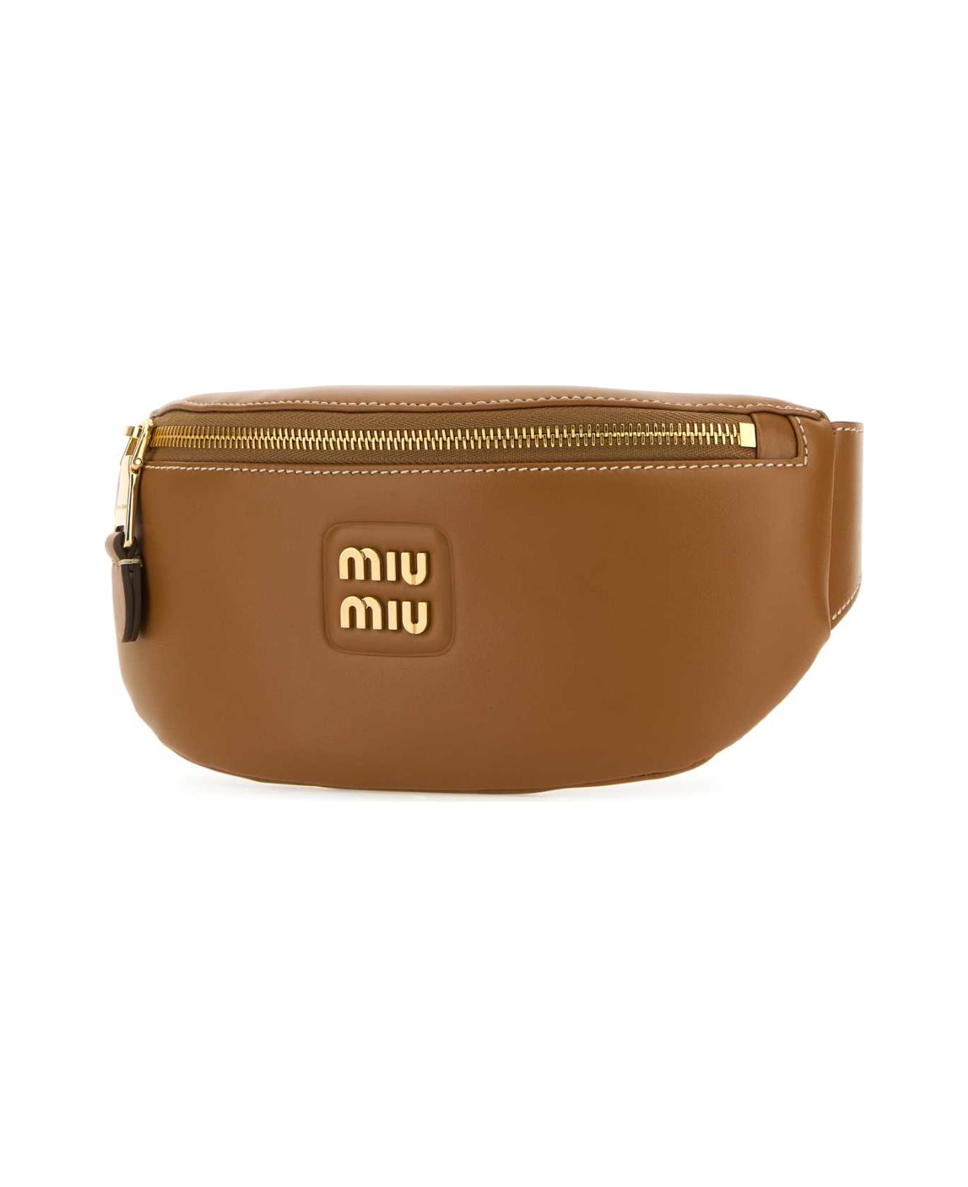 Miu Miu Caramel Leather Belt Bag - CARAMEL