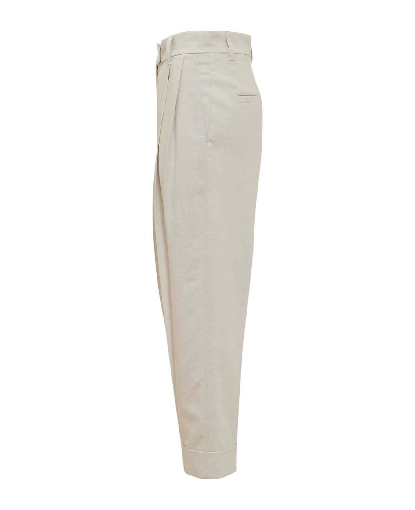 Brunello Cucinelli Loose Fit Trousers - Bianco