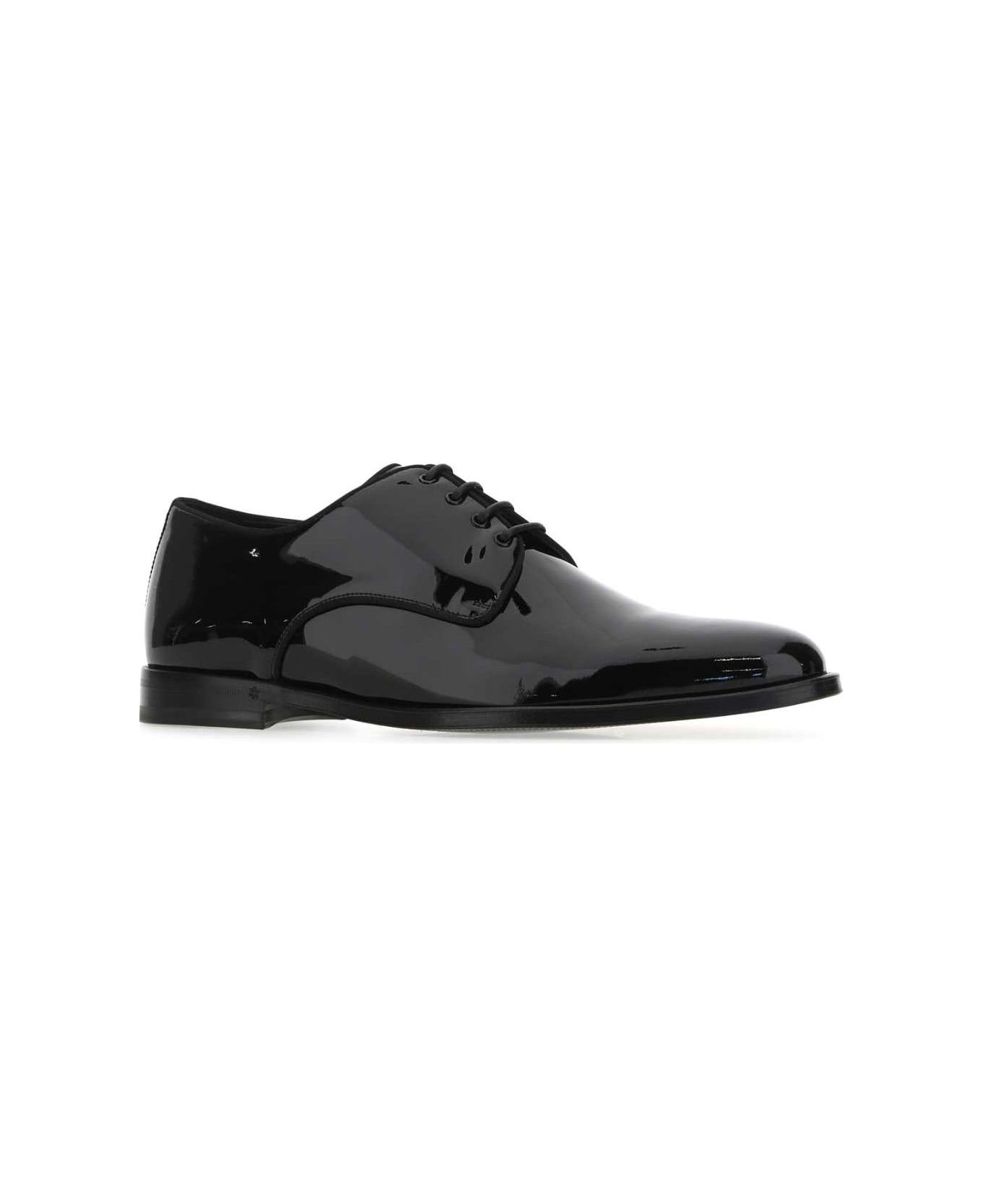 Dolce & Gabbana Black Leather Lace-up Shoes - 80999
