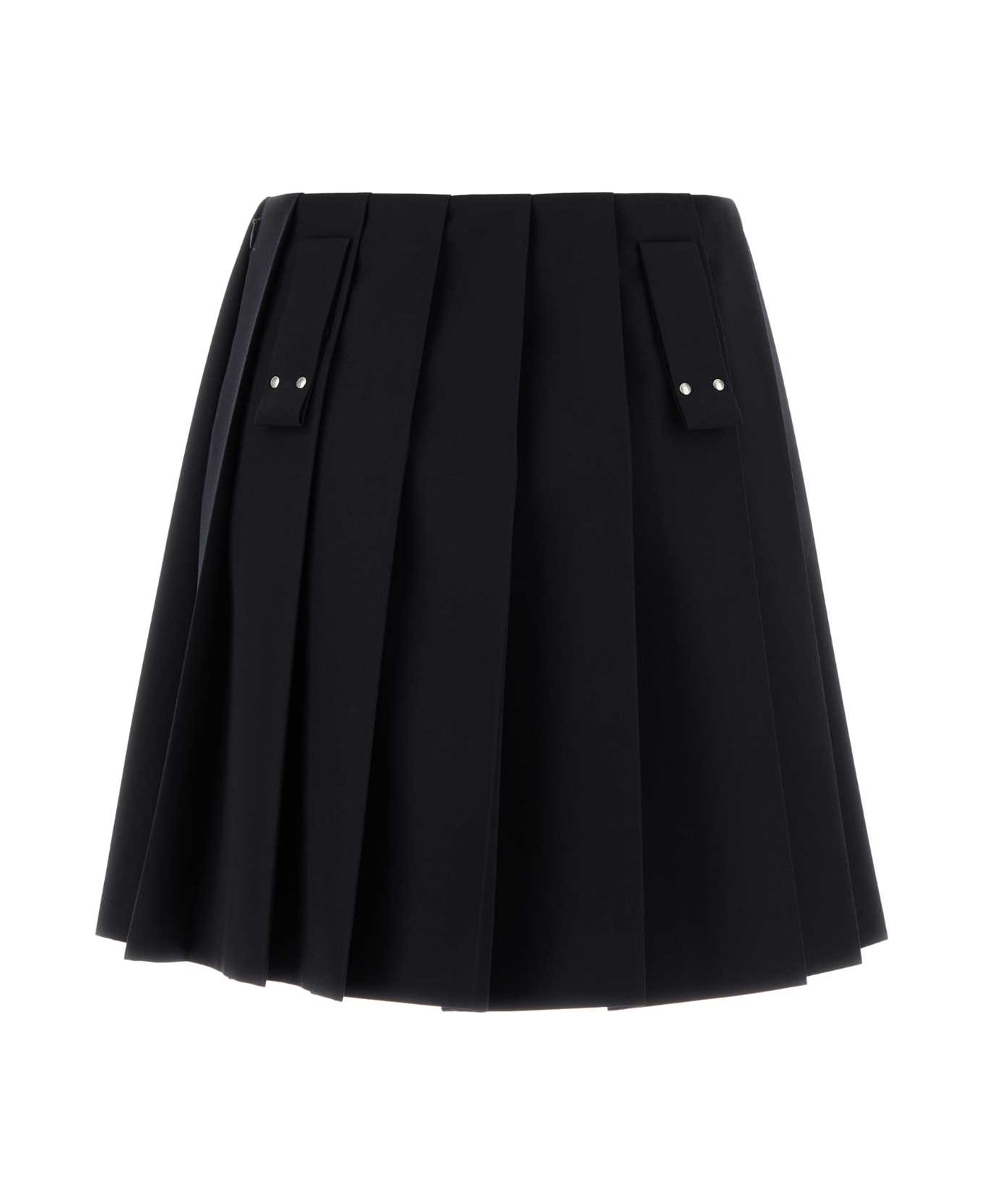 Prada Midnight Blue Gabardine Skirt - BLEU