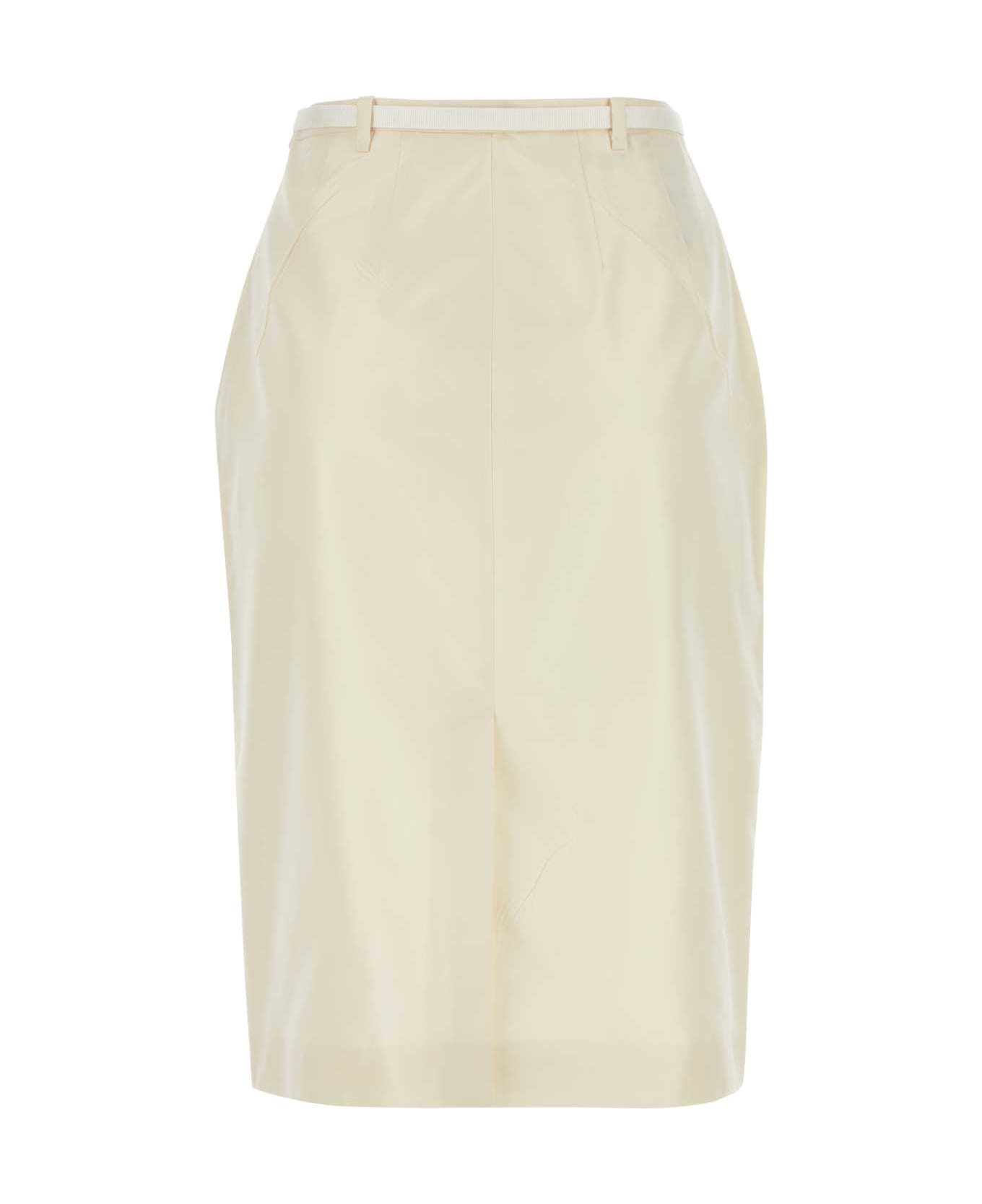 Prada Ivory Faille Skirt - AVORIO