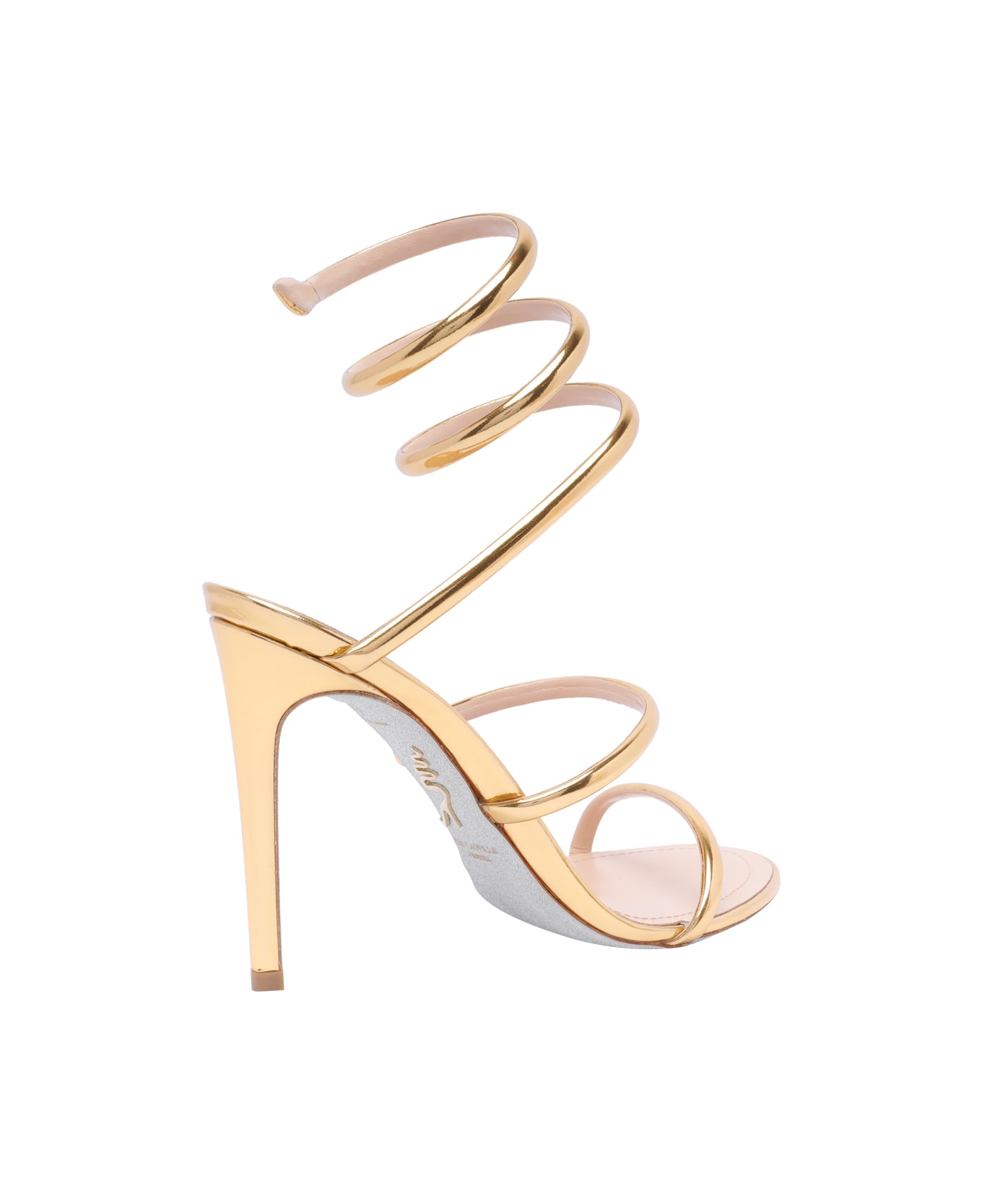 René Caovilla Cleo Pump Sandals - Gold