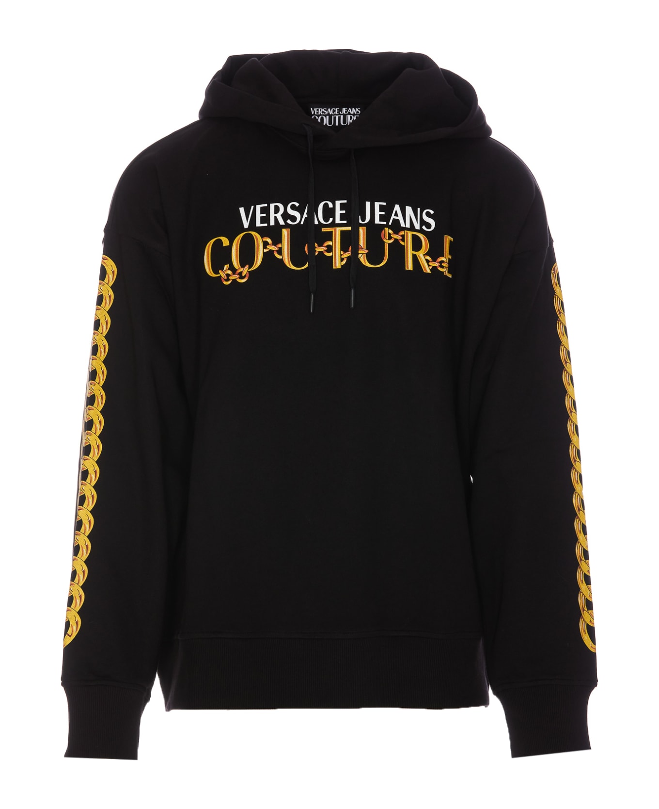 Versace Jeans Couture Chain Logo Hoodie - Black
