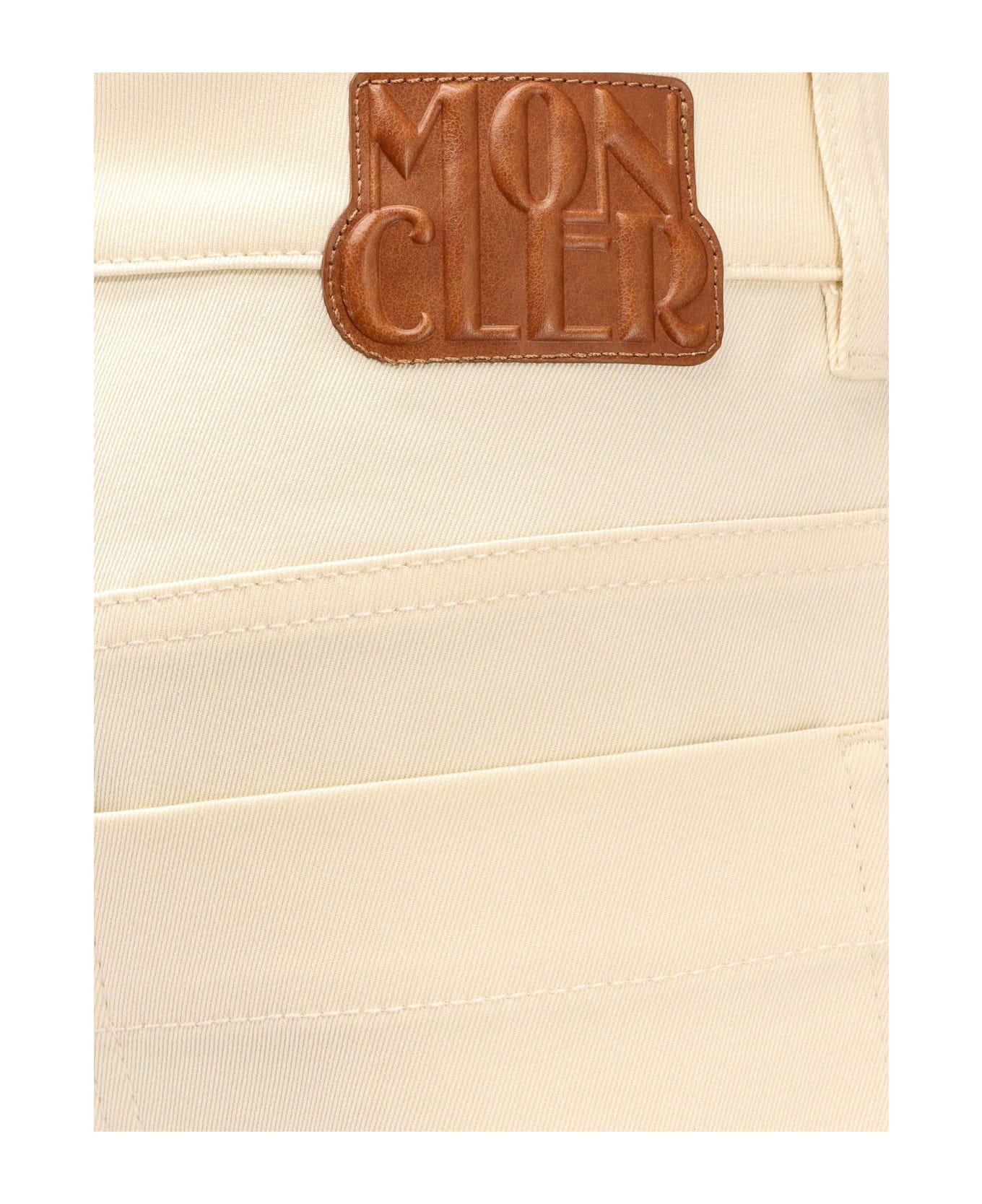 Moncler Logo Patch Pocket Shorts - Beige