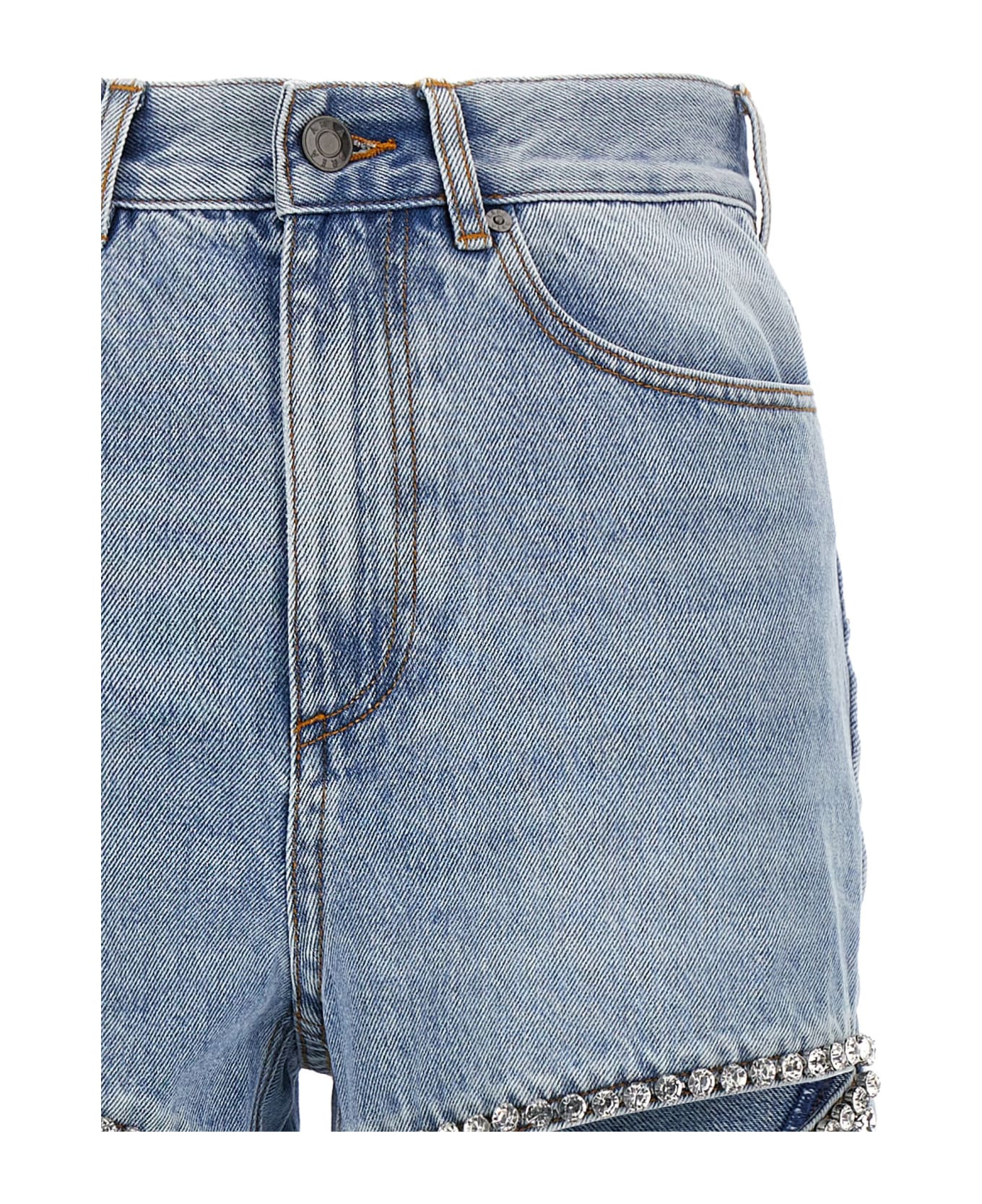 AREA Jeans 'crystal Slit' - Light Blue