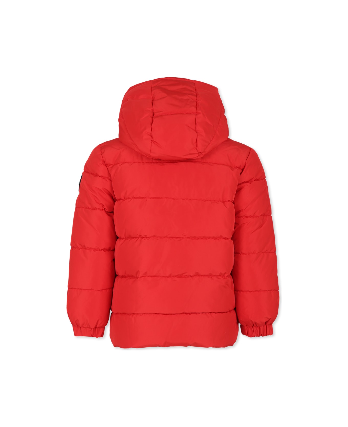 Hugo Boss Red Down Jacket For Boy With Logo - Red