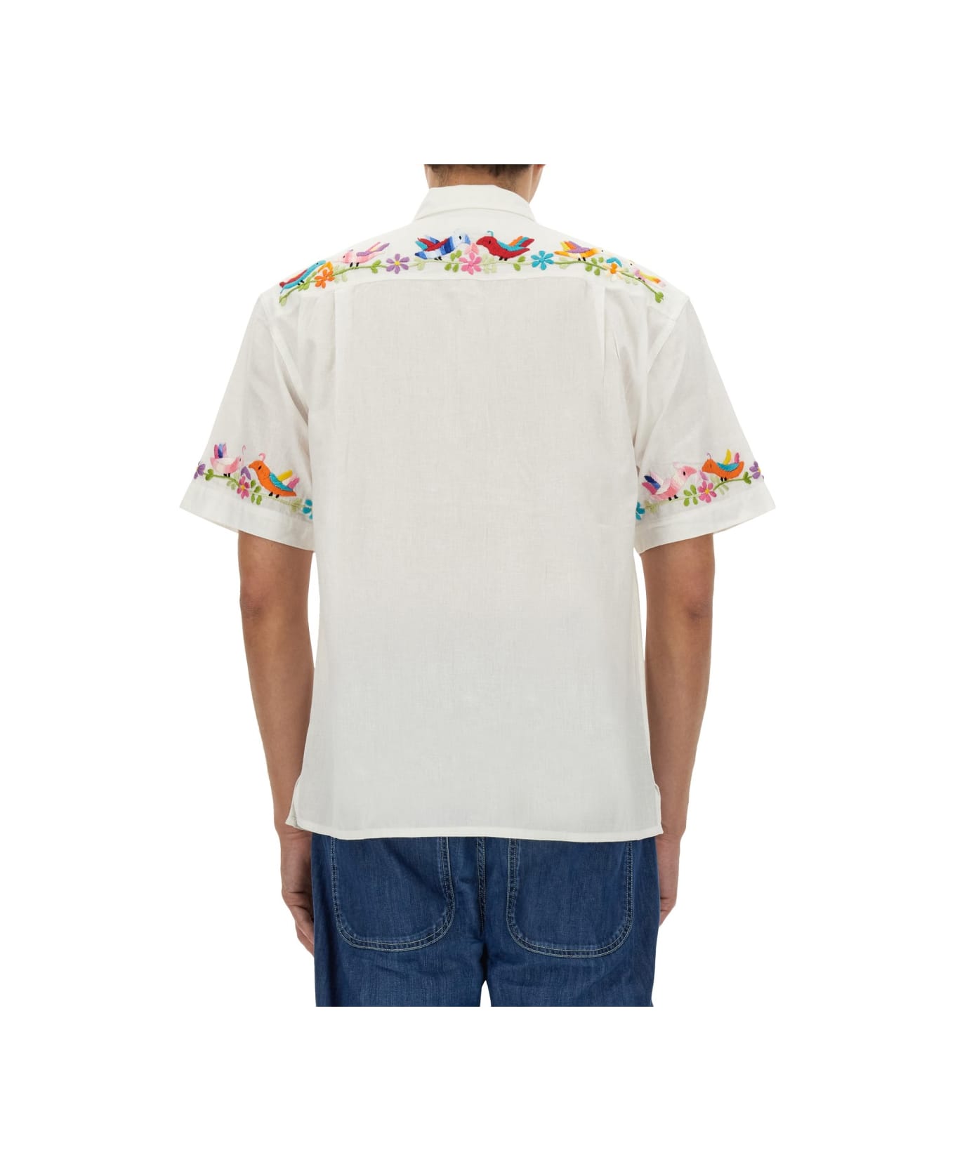YMC Shirt With Embroidery - POWDER
