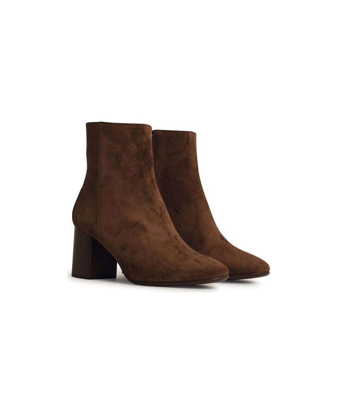 Tod's Block Heel Ankle Boots - Marrone Africa