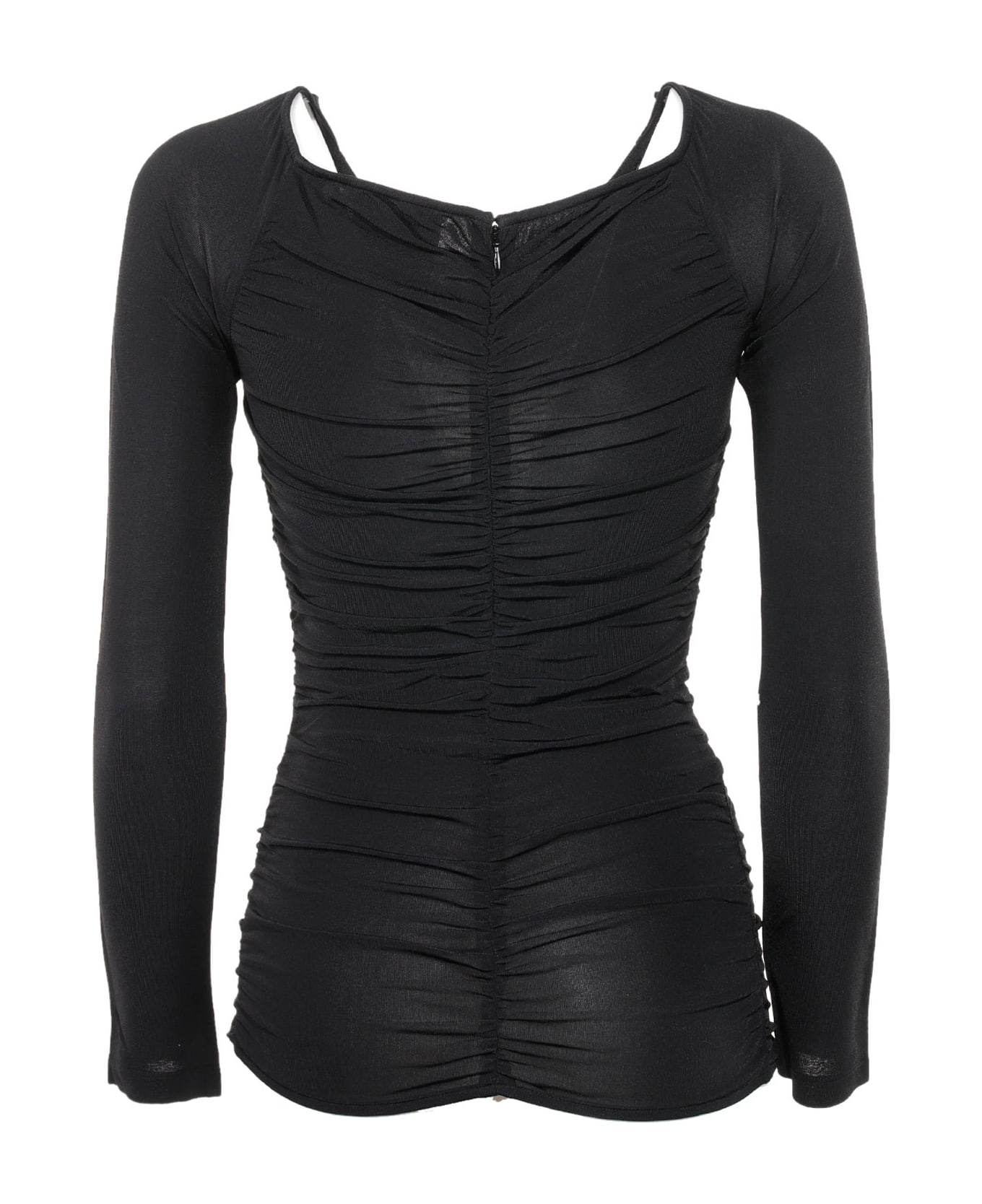 Givenchy Blouse With Frills - BLACK