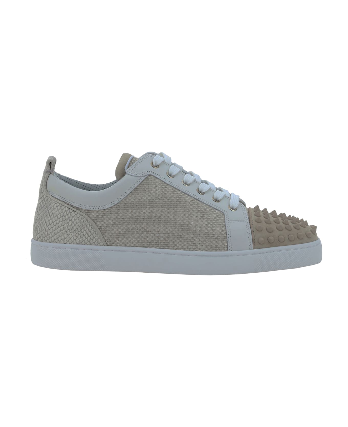 Christian Louboutin Louis Junior Spikes Orlato Sneakers - Version Natural