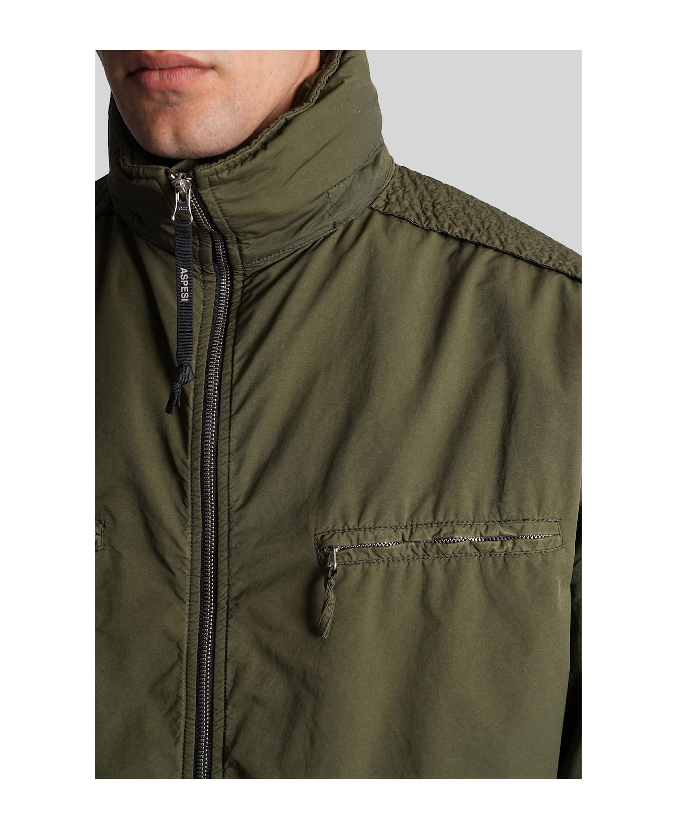 Aspesi Gravel Casual Jacket In Green Polyester - green