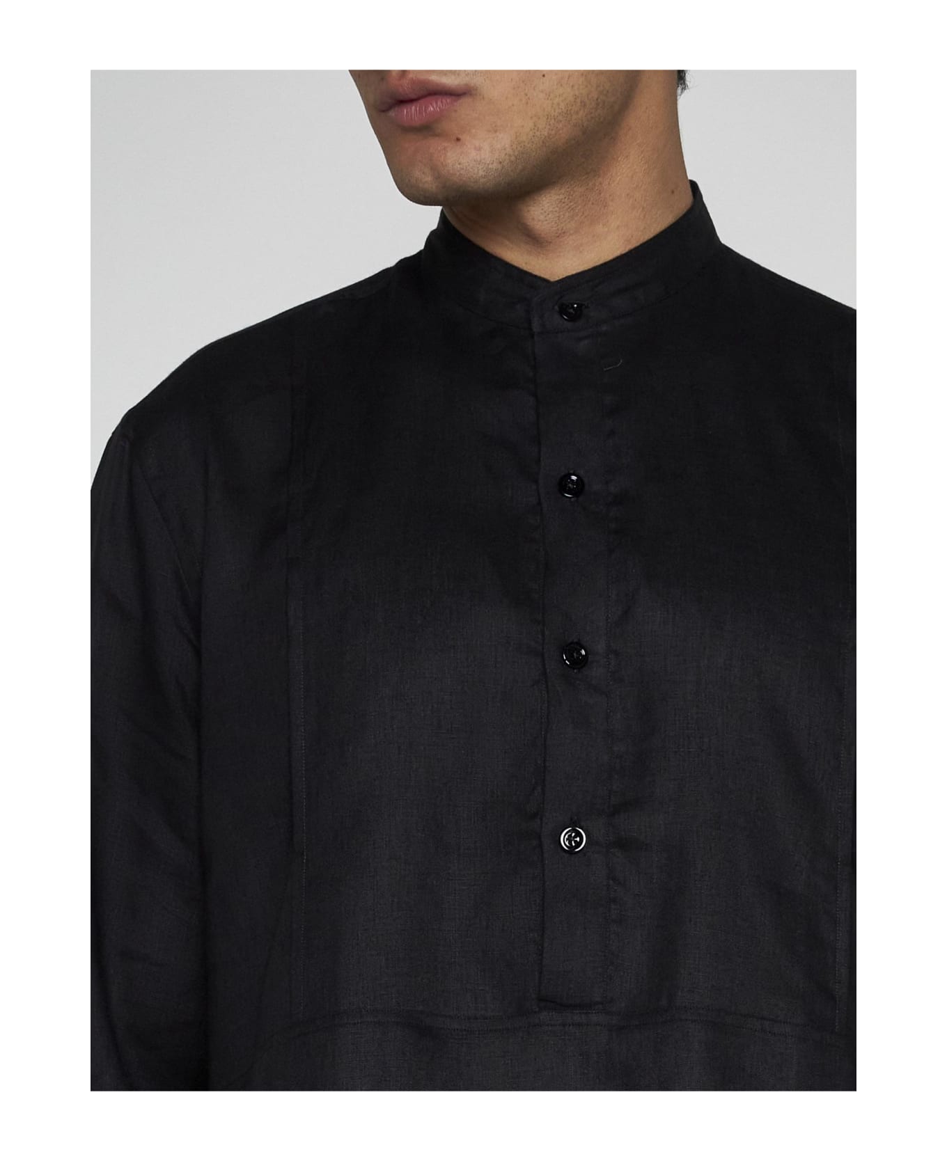 PT Torino Mariner Linen Shirt - Black