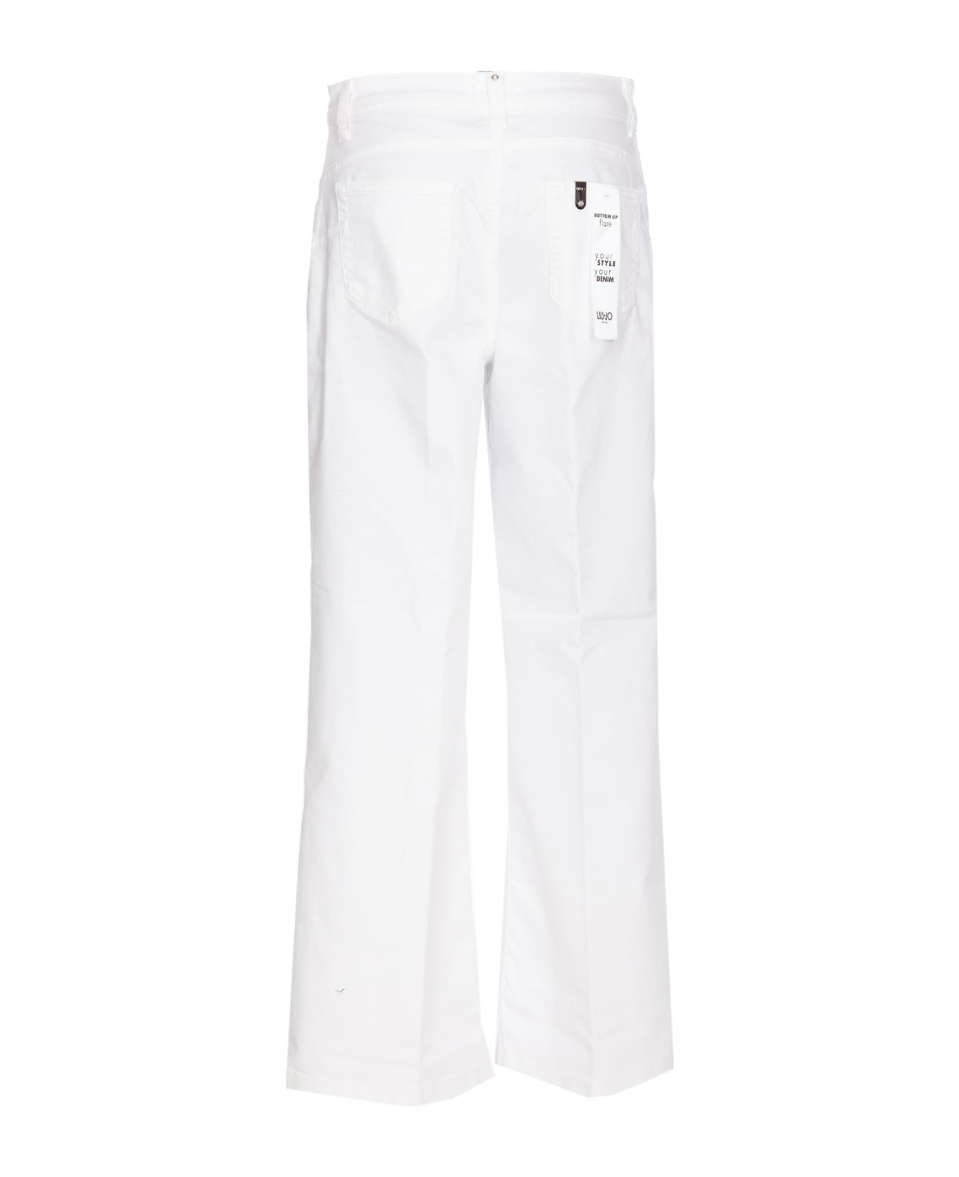Liu-Jo Flare Cropped Jeans - White