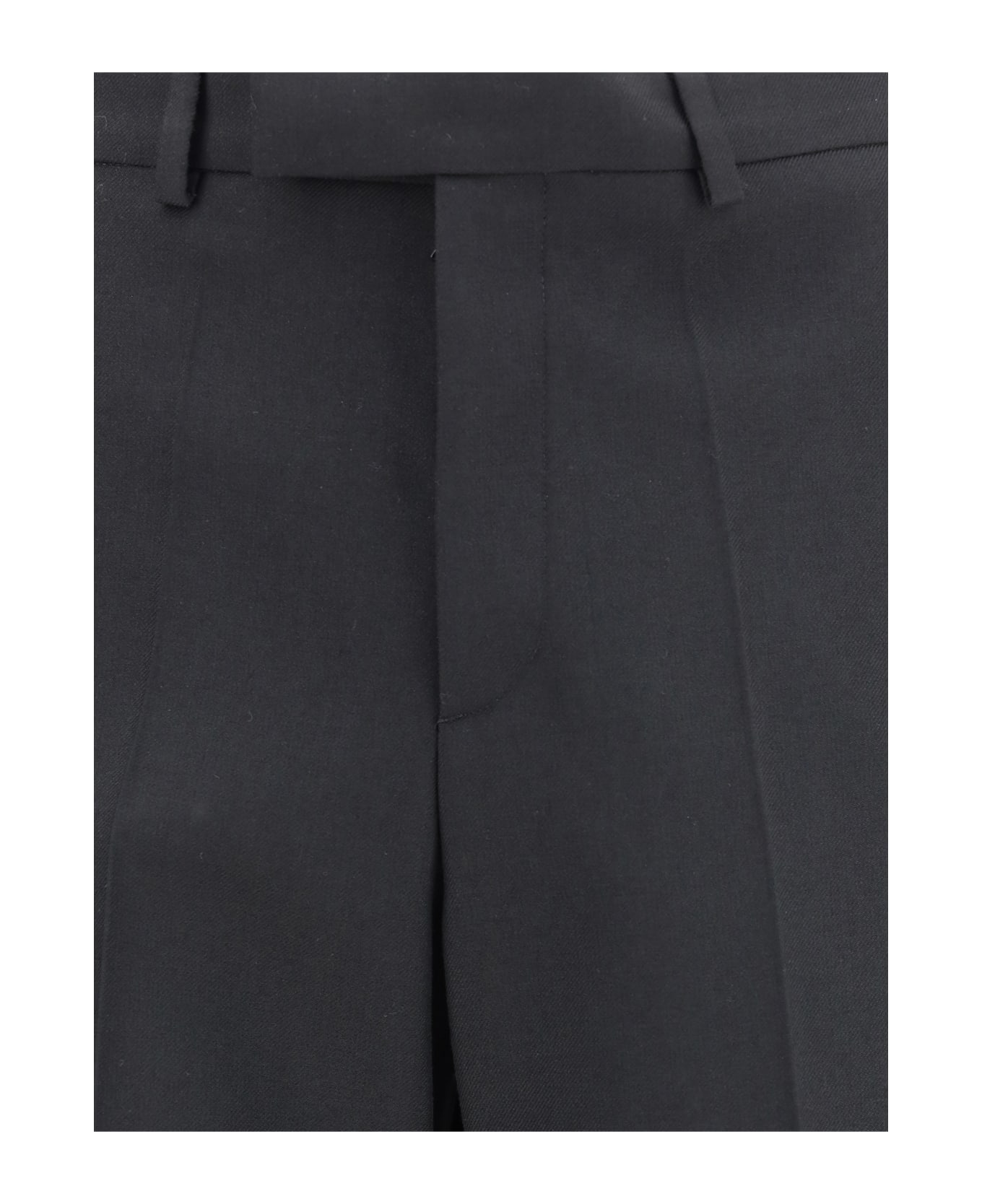 Valentino Black Nylon Gabardine Trousers