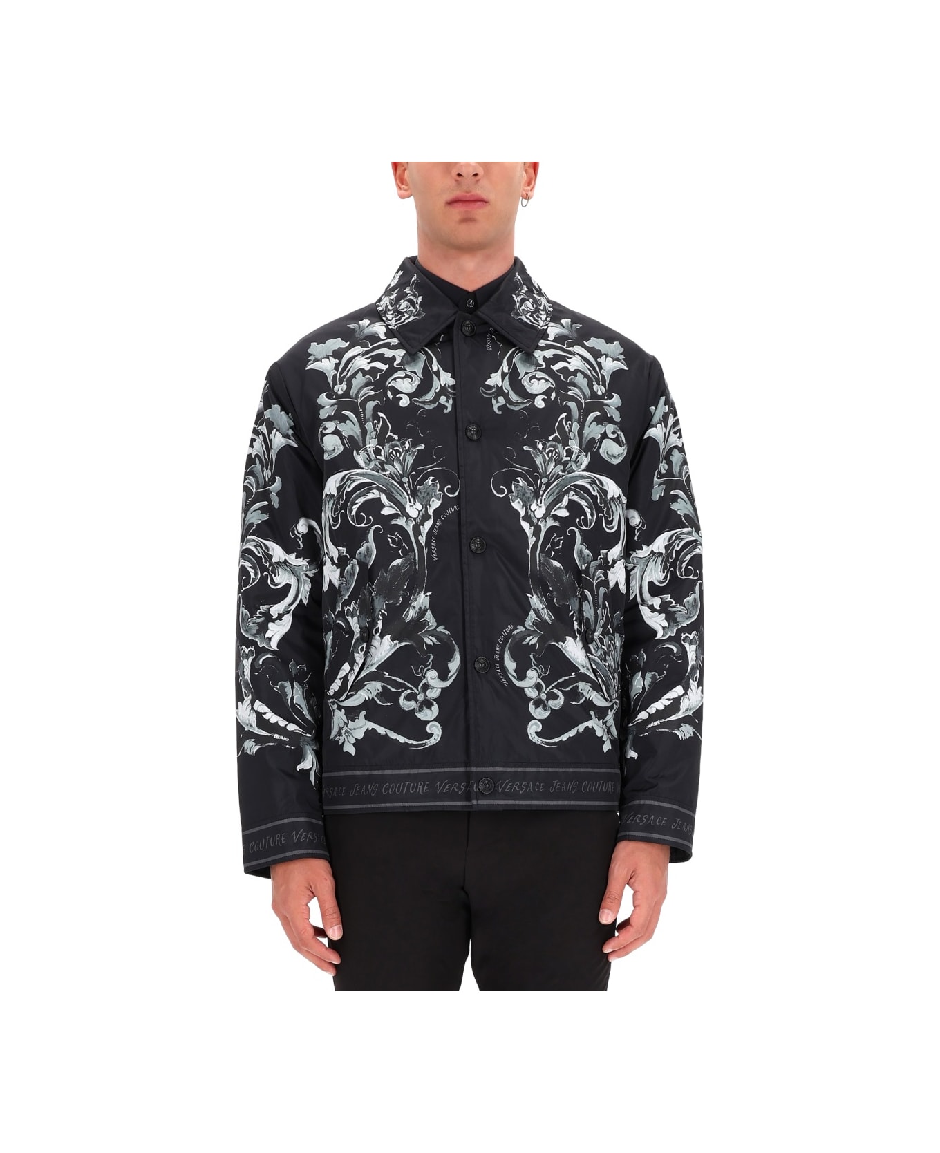 Versace Jeans Couture Baroque Print Jacket - BLACK