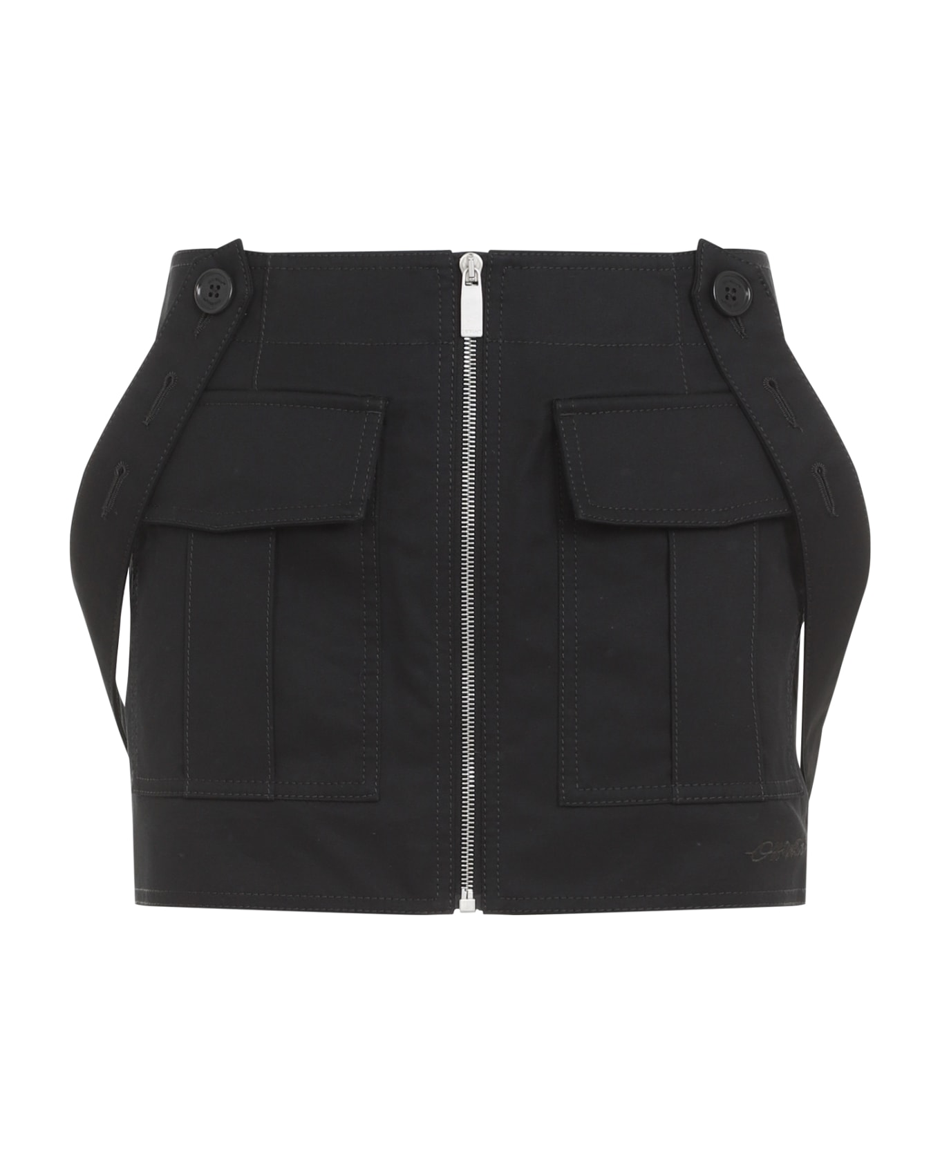 Off-White Straps Cargo Mini Skirt - Black