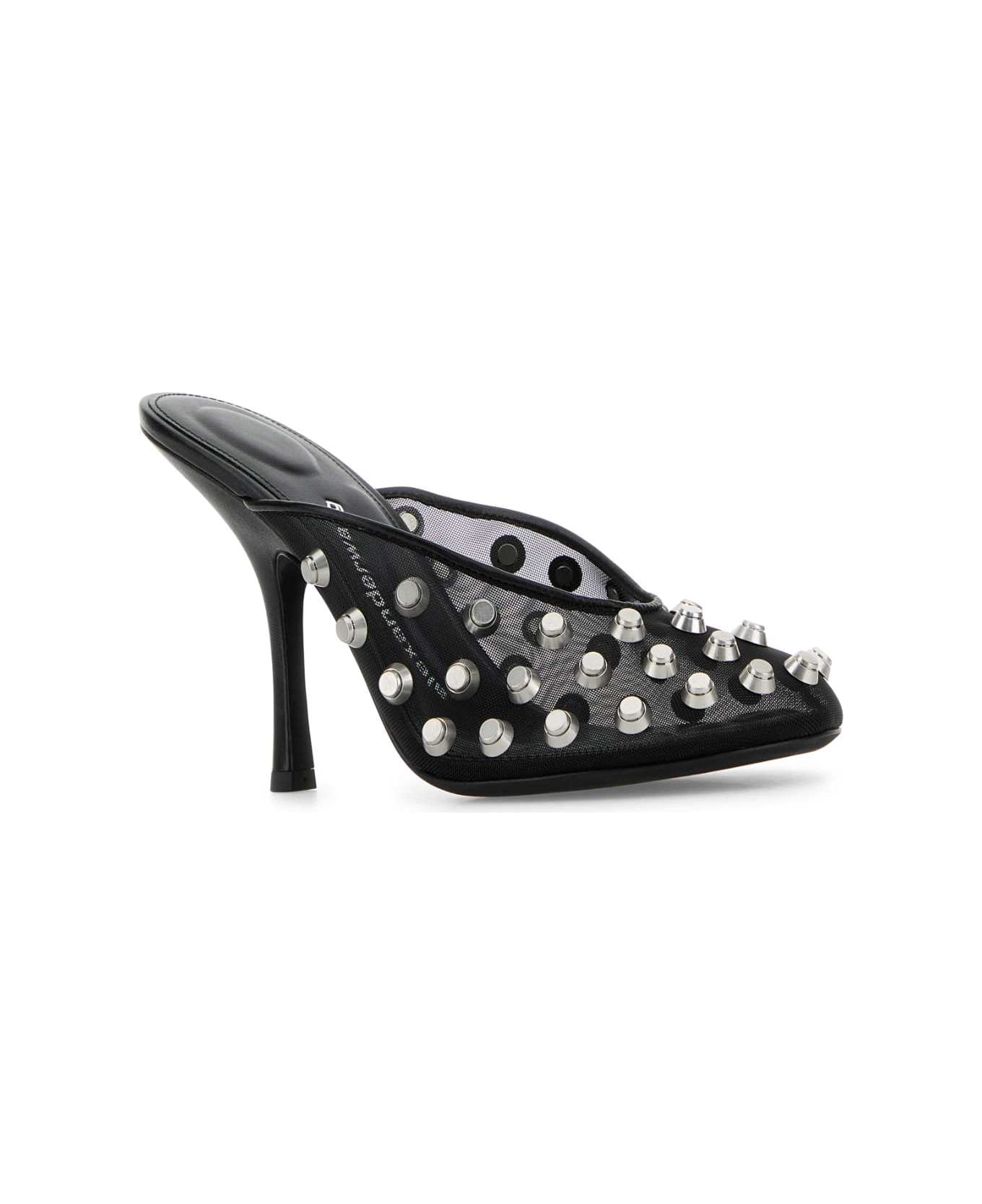 Alexander Wang Black Mesh Rhodes 105 Mules - Black